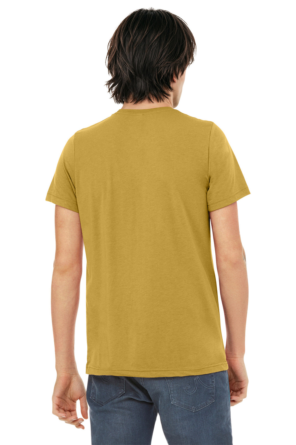 BELLA+CANVAS Unisex Triblend Short Sleeve Tee. BC3413 - Mustard Triblend - back