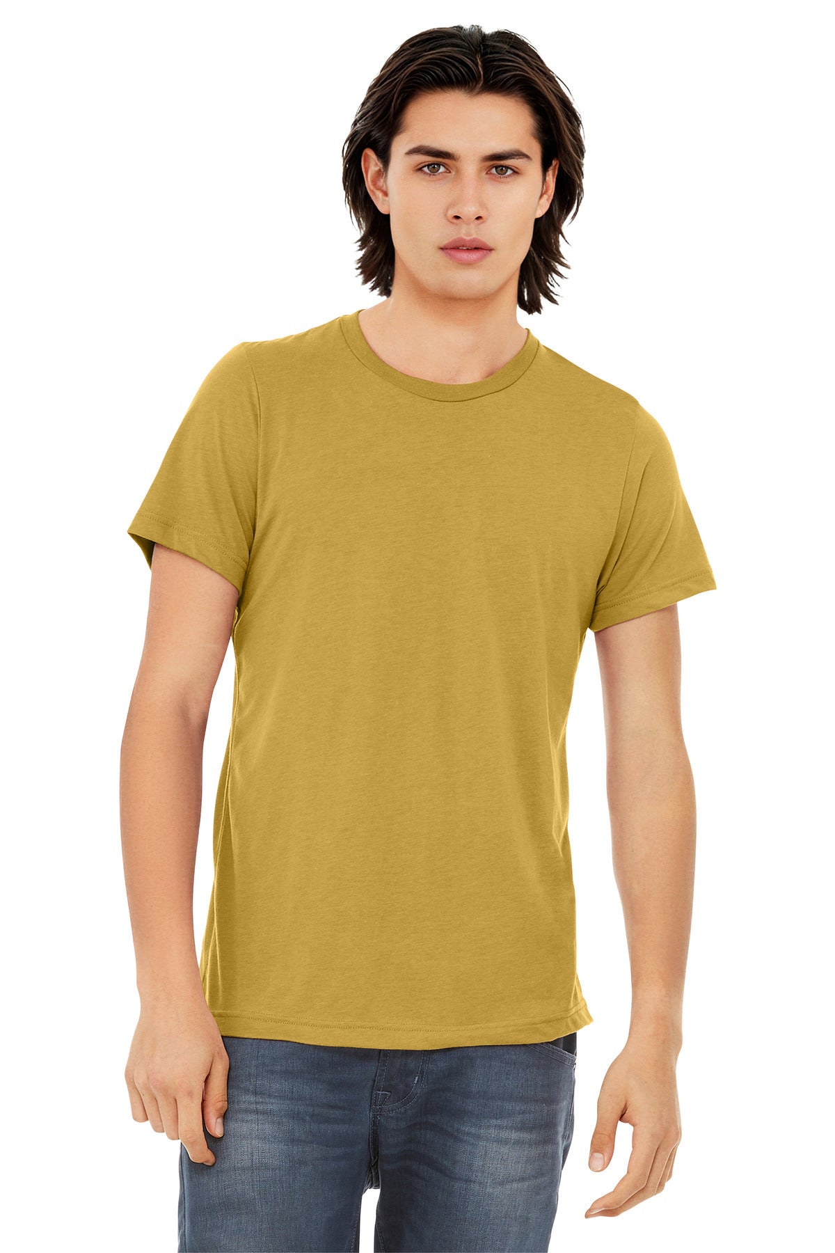 BELLA+CANVAS Unisex Triblend Short Sleeve Tee. BC3413 - Mustard Triblend - front