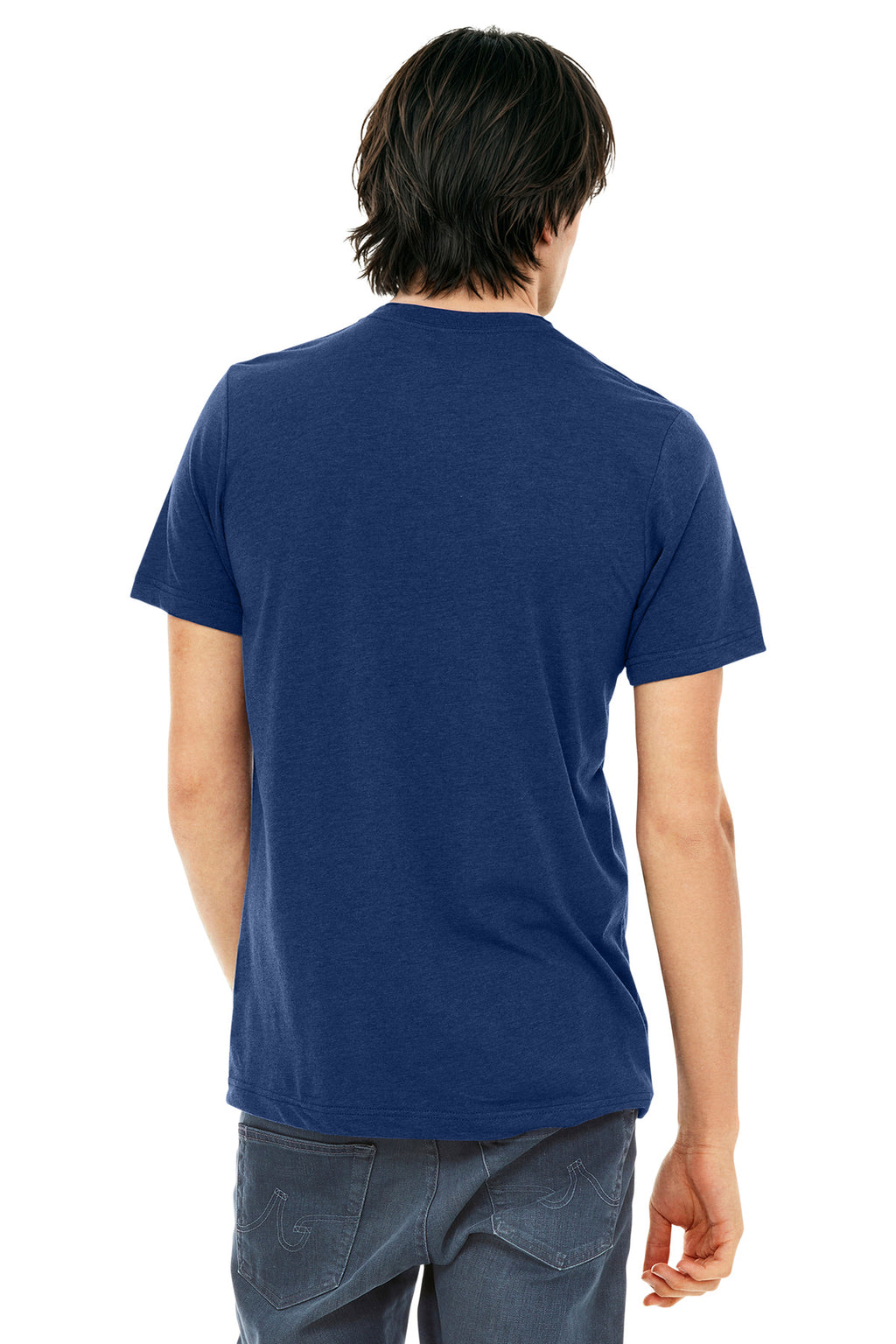 BELLA+CANVAS Unisex Triblend Short Sleeve Tee. BC3413 - Navy Triblend - back