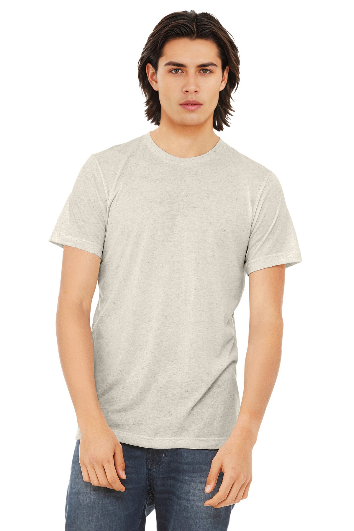 BELLA+CANVAS Unisex Triblend Short Sleeve Tee. BC3413 - Oatmeal Triblend - front