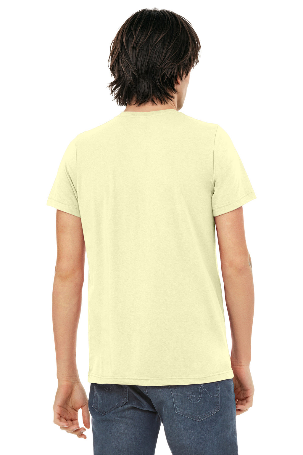BELLA+CANVAS Unisex Triblend Short Sleeve Tee. BC3413 - Pale Yellow Triblend - back