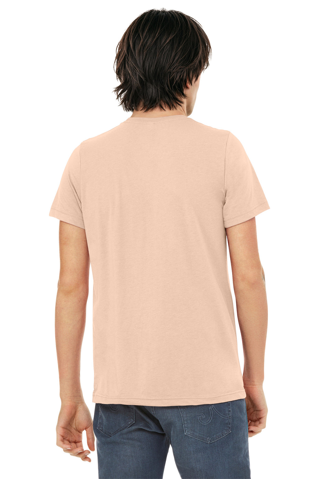 BELLA+CANVAS Unisex Triblend Short Sleeve Tee. BC3413 - Peach Triblend - back