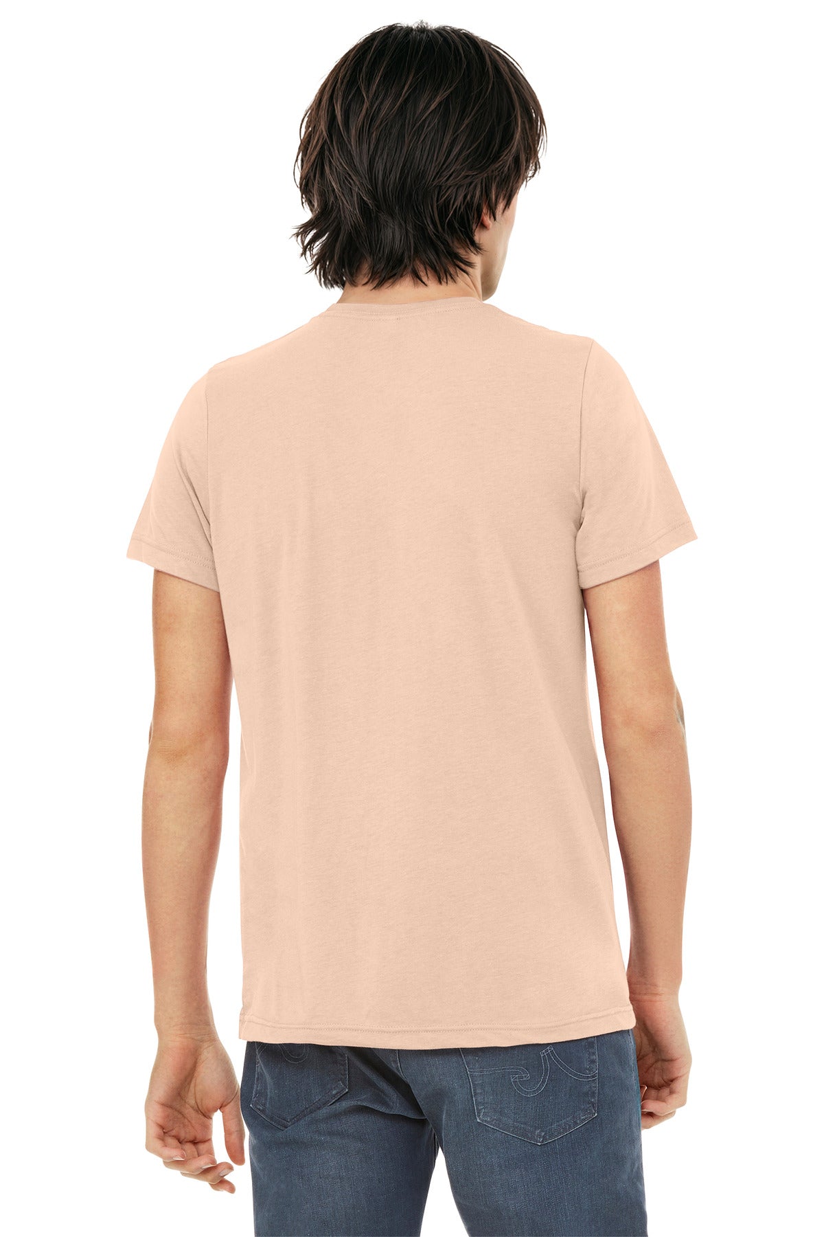 BELLA+CANVAS Unisex Triblend Short Sleeve Tee. BC3413 - Peach Triblend - back