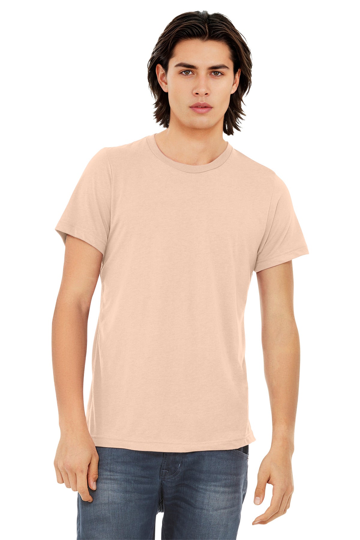 BELLA+CANVAS Unisex Triblend Short Sleeve Tee. BC3413 - Peach Triblend - front