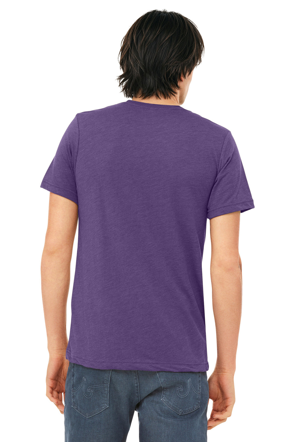 BELLA+CANVAS Unisex Triblend Short Sleeve Tee. BC3413 - Purple Triblend - back