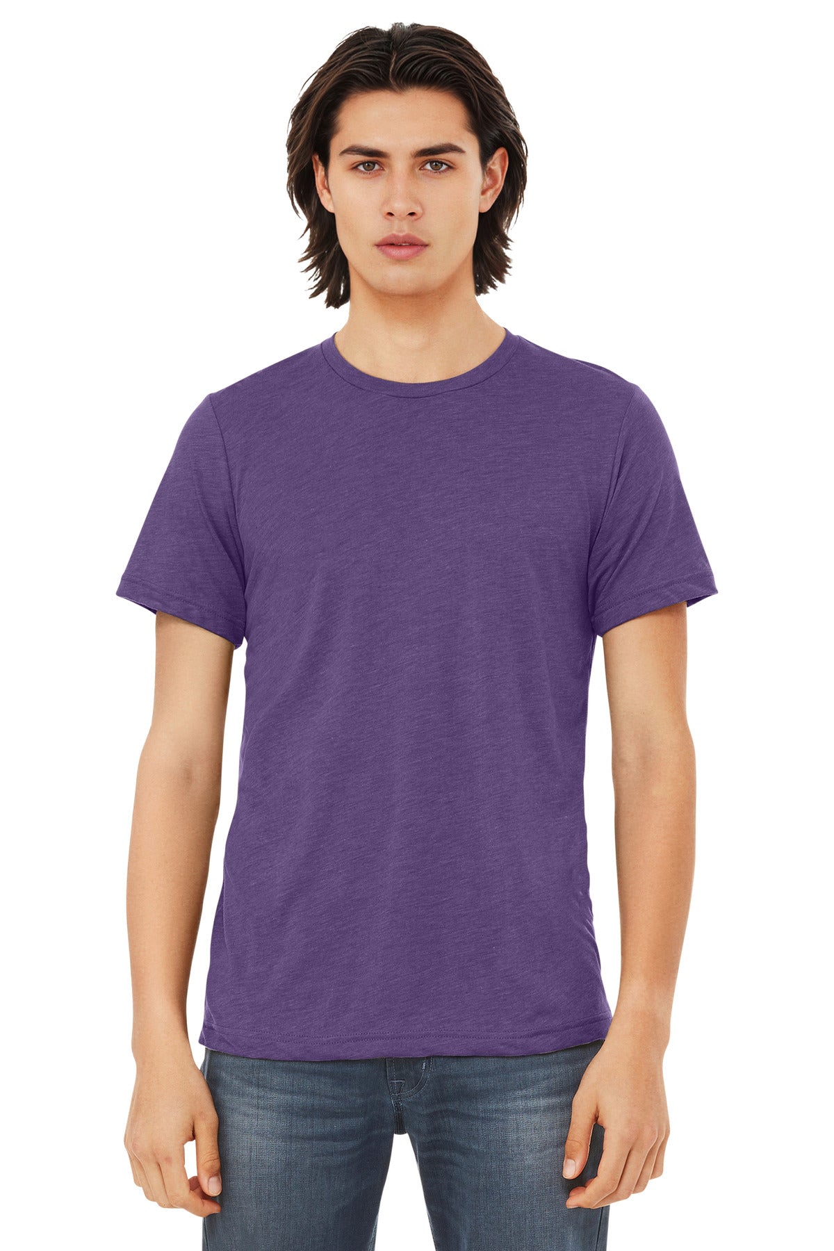 BELLA+CANVAS Unisex Triblend Short Sleeve Tee. BC3413 - Purple Triblend - front