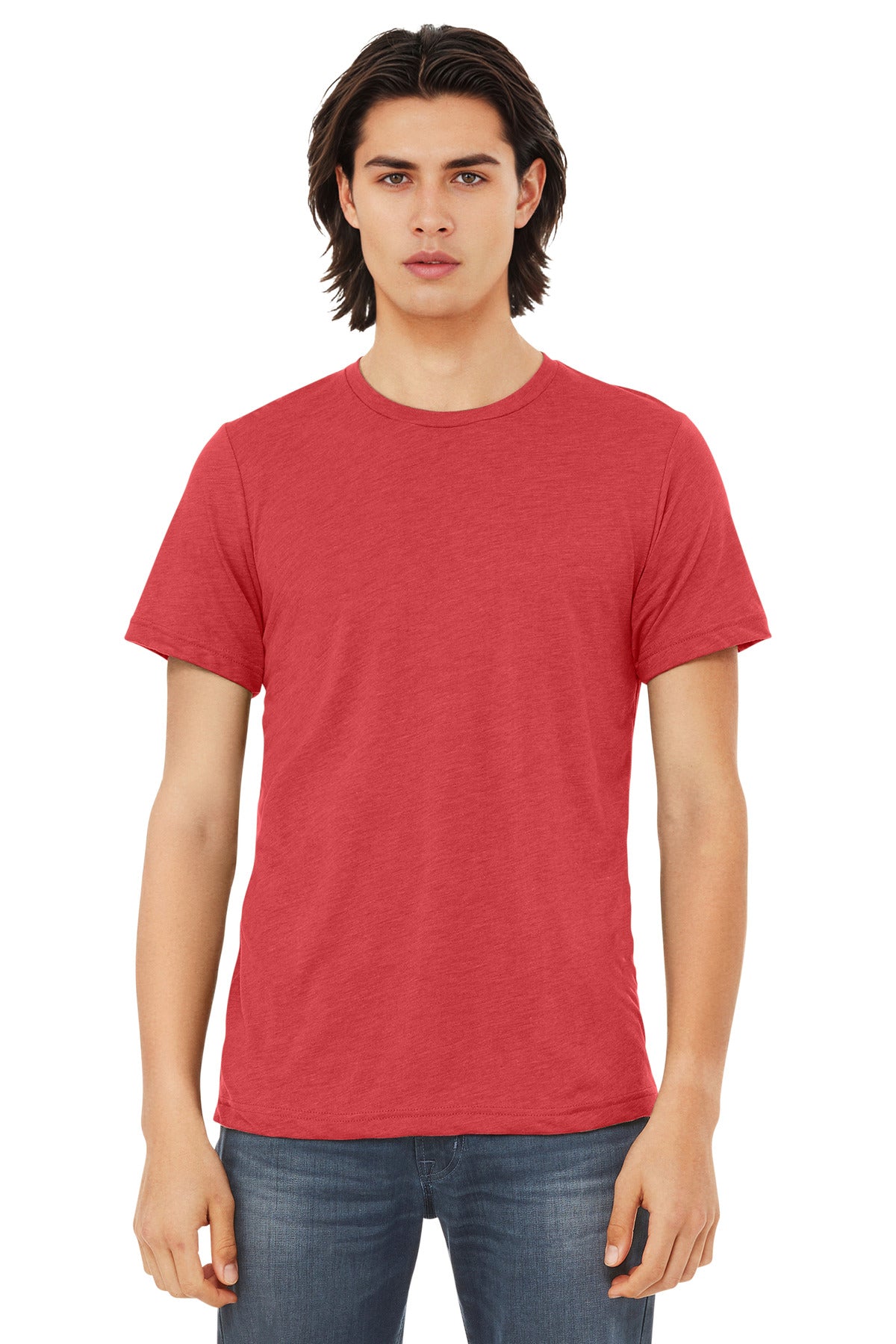 BELLA+CANVAS Unisex Triblend Short Sleeve Tee. BC3413 - Red Triblend - front