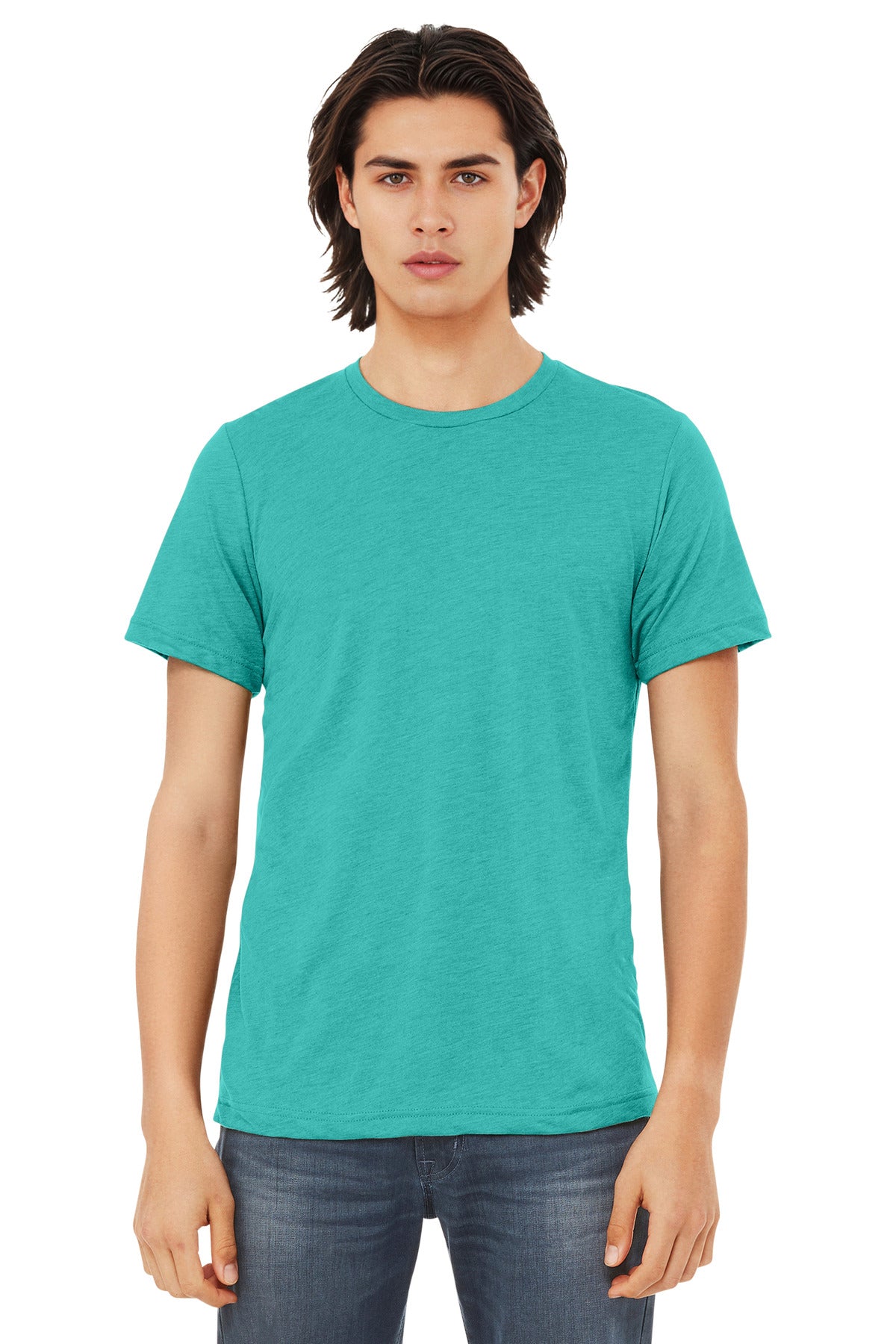 BELLA+CANVAS Unisex Triblend Short Sleeve Tee. BC3413 - Sea Green Triblend - front