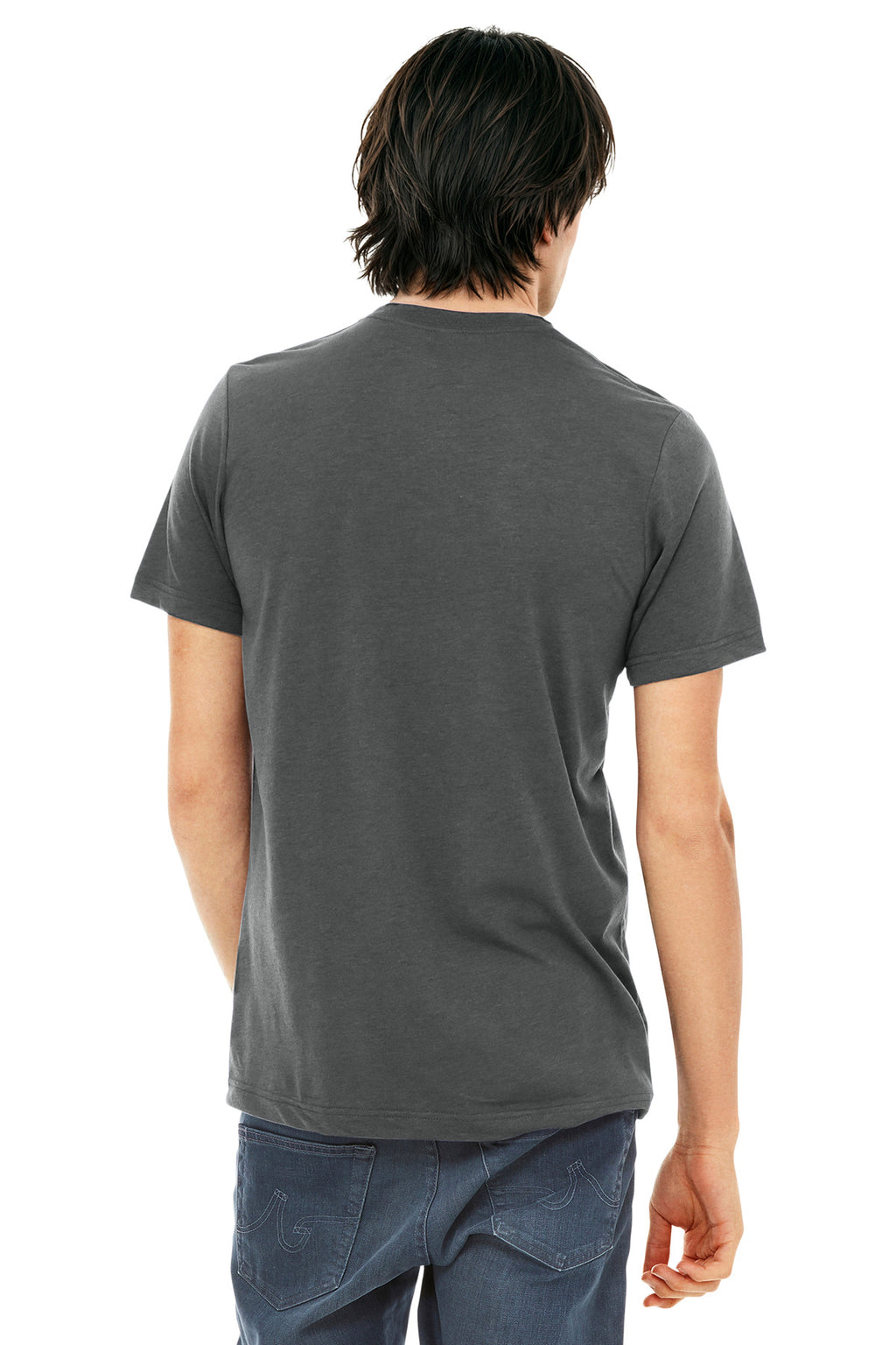 BELLA+CANVAS Unisex Triblend Short Sleeve Tee. BC3413 - Solid Asphalt Triblend - back