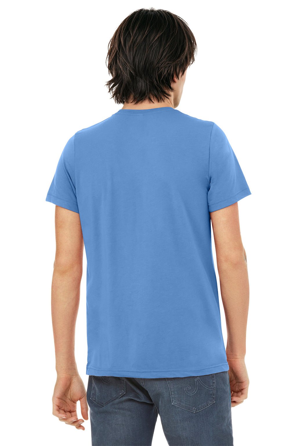 BELLA+CANVAS Unisex Triblend Short Sleeve Tee. BC3413 - Solid Carolina Blue Triblend - back