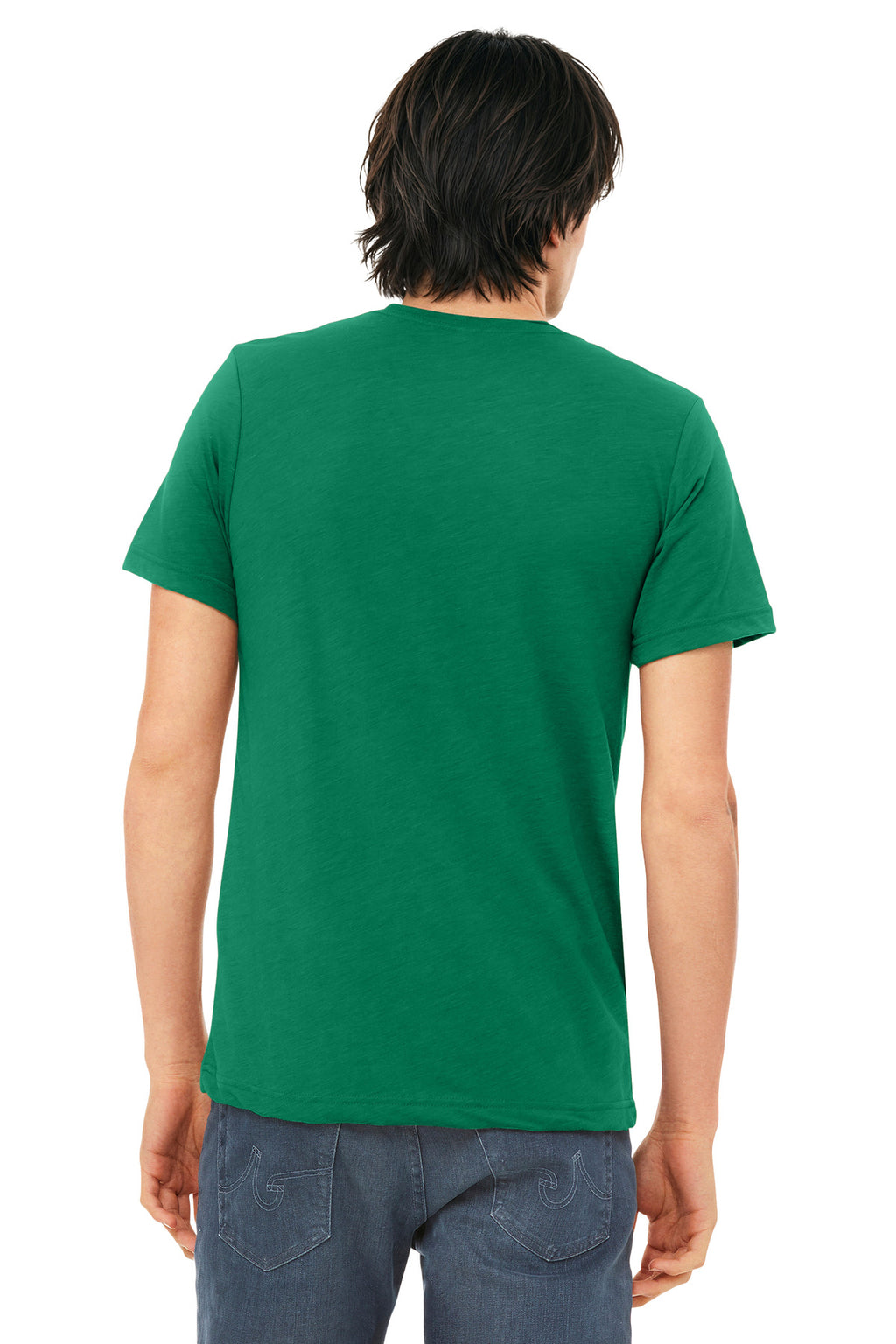BELLA+CANVAS Unisex Triblend Short Sleeve Tee. BC3413 - Solid Kelly Triblend - back