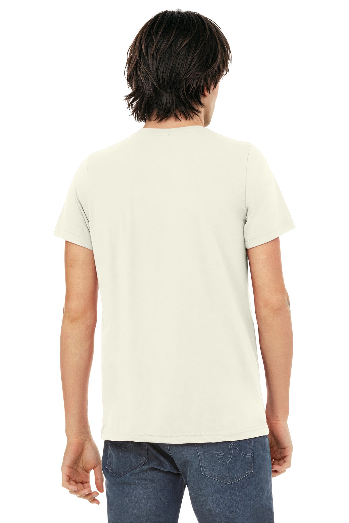 BELLA+CANVAS Unisex Triblend Short Sleeve Tee. BC3413 - Solid Natural Triblend - back
