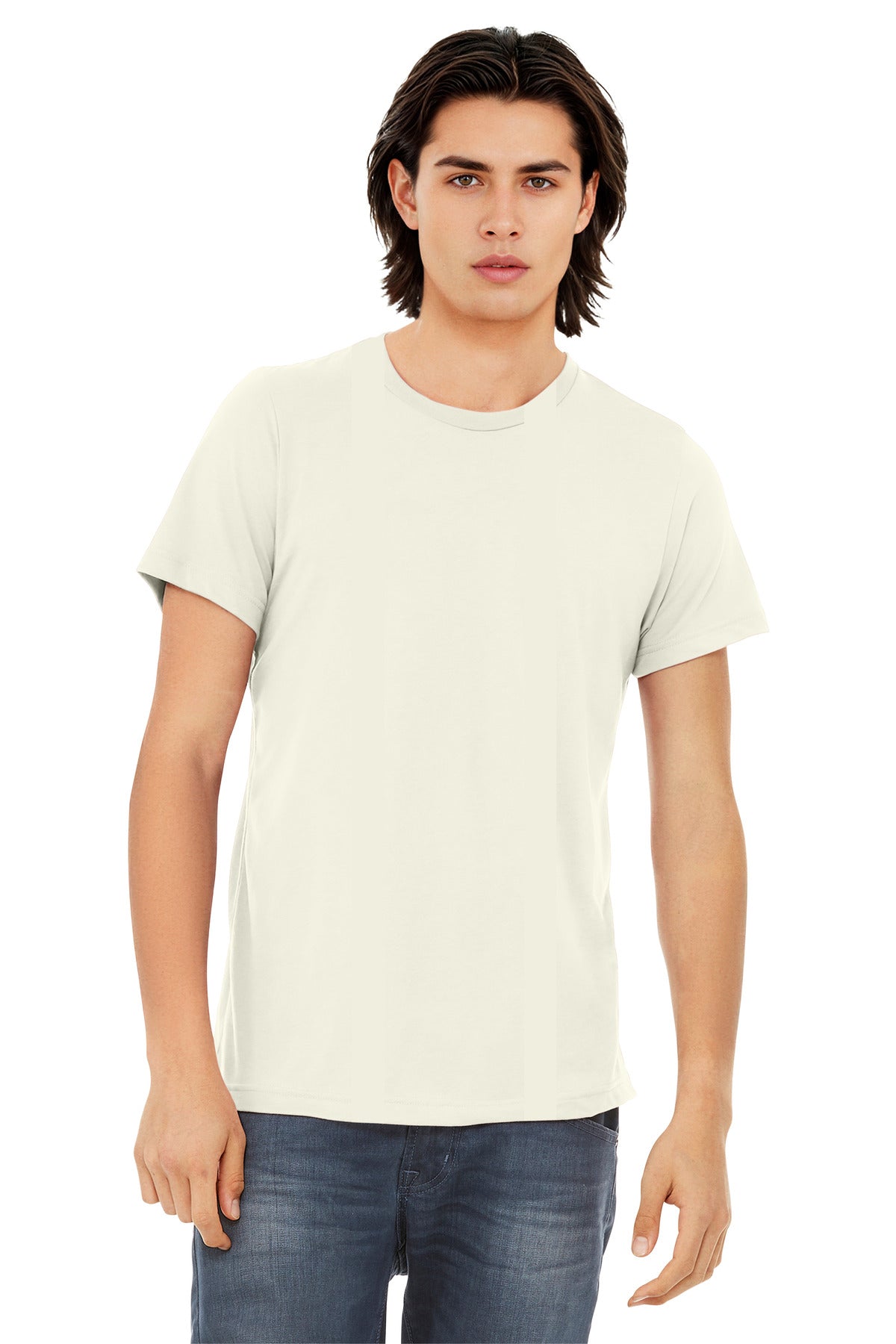 BELLA+CANVAS Unisex Triblend Short Sleeve Tee. BC3413 - Solid Natural Triblend - front