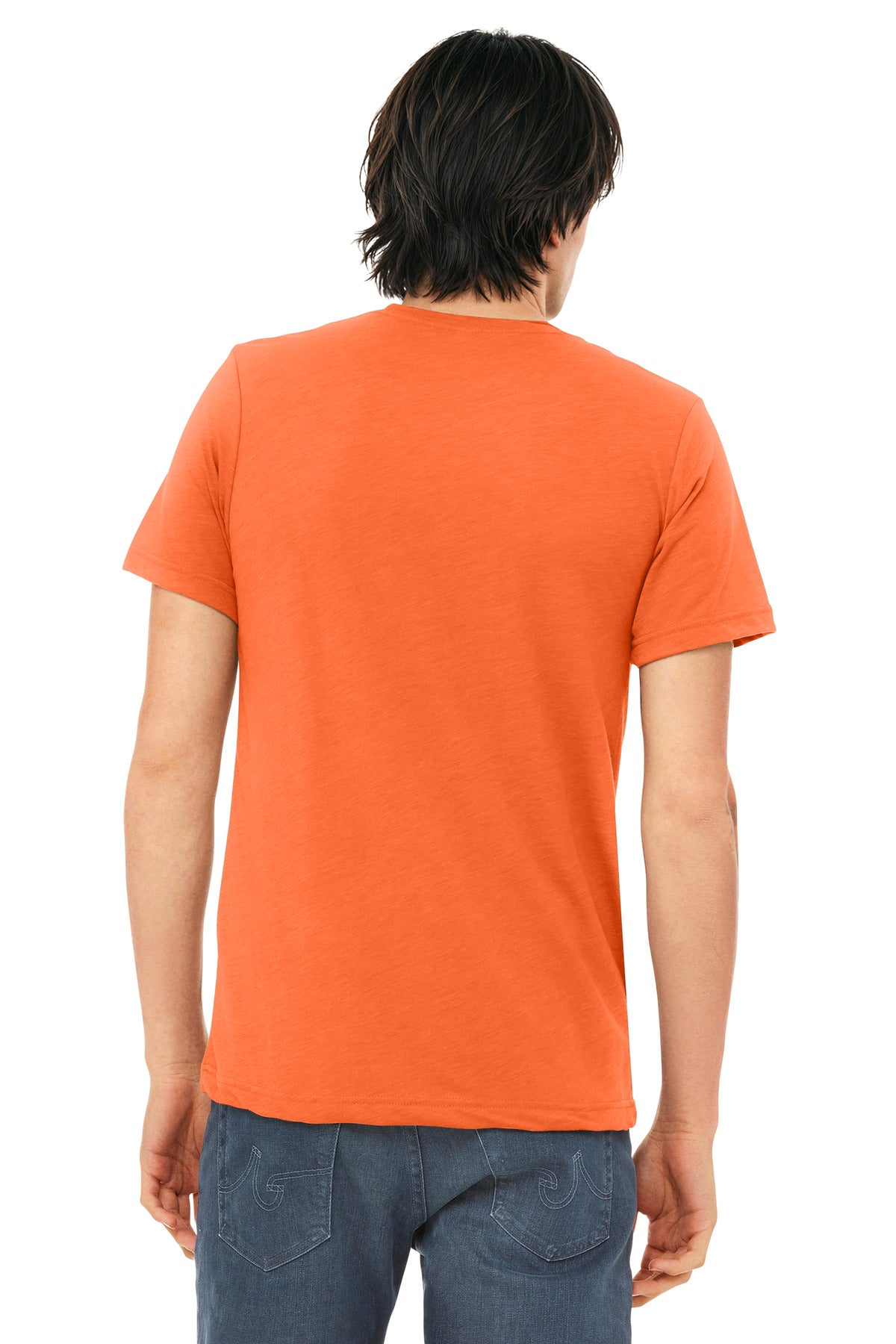 BELLA+CANVAS Unisex Triblend Short Sleeve Tee. BC3413 - Solid Orange Triblend - back