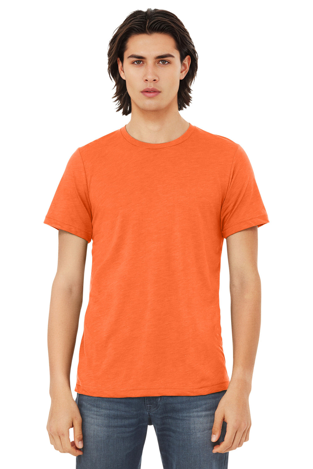 BELLA+CANVAS Unisex Triblend Short Sleeve Tee. BC3413 - Solid Orange Triblend - front