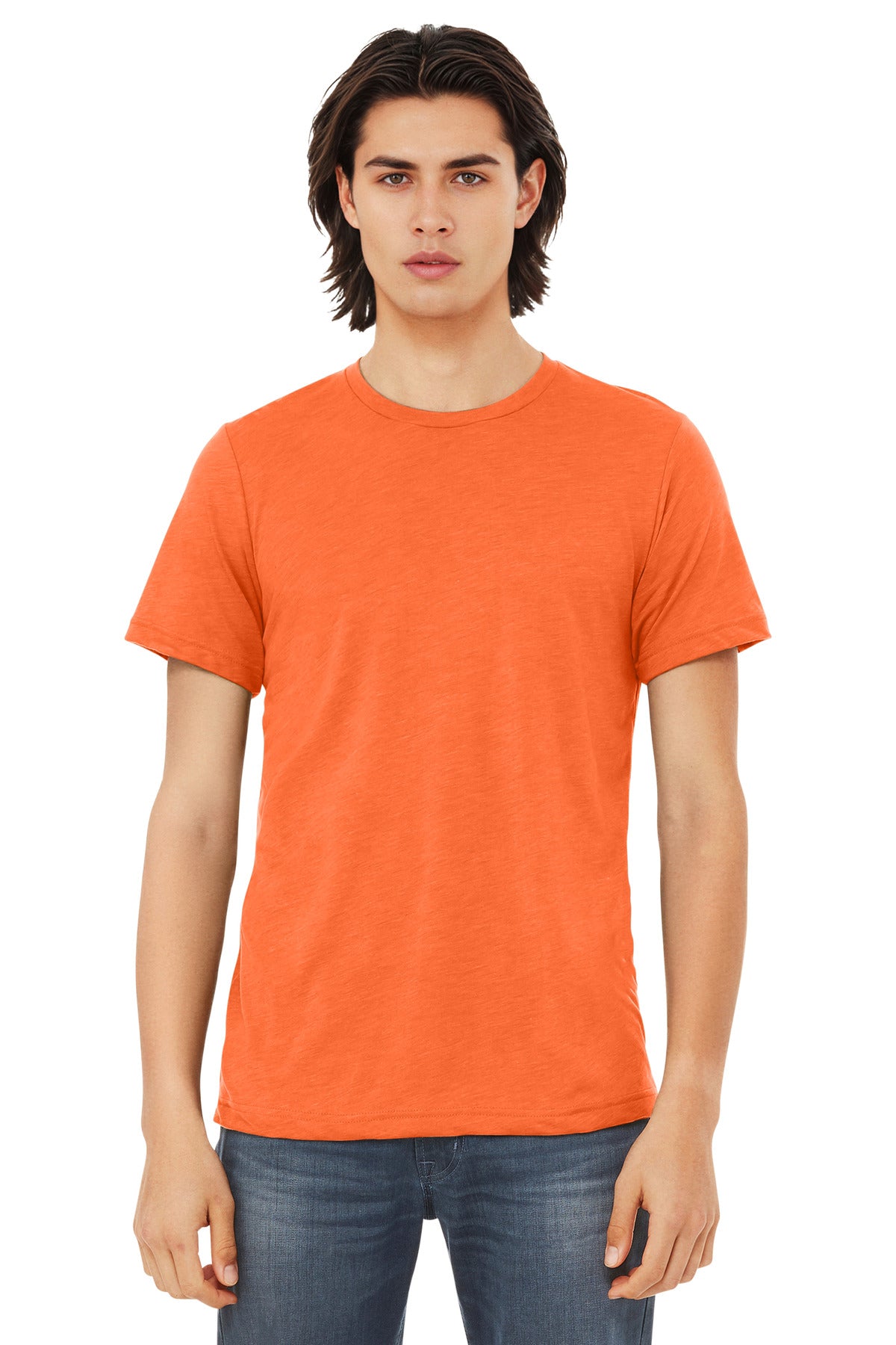BELLA+CANVAS Unisex Triblend Short Sleeve Tee. BC3413 - Solid Orange Triblend - front