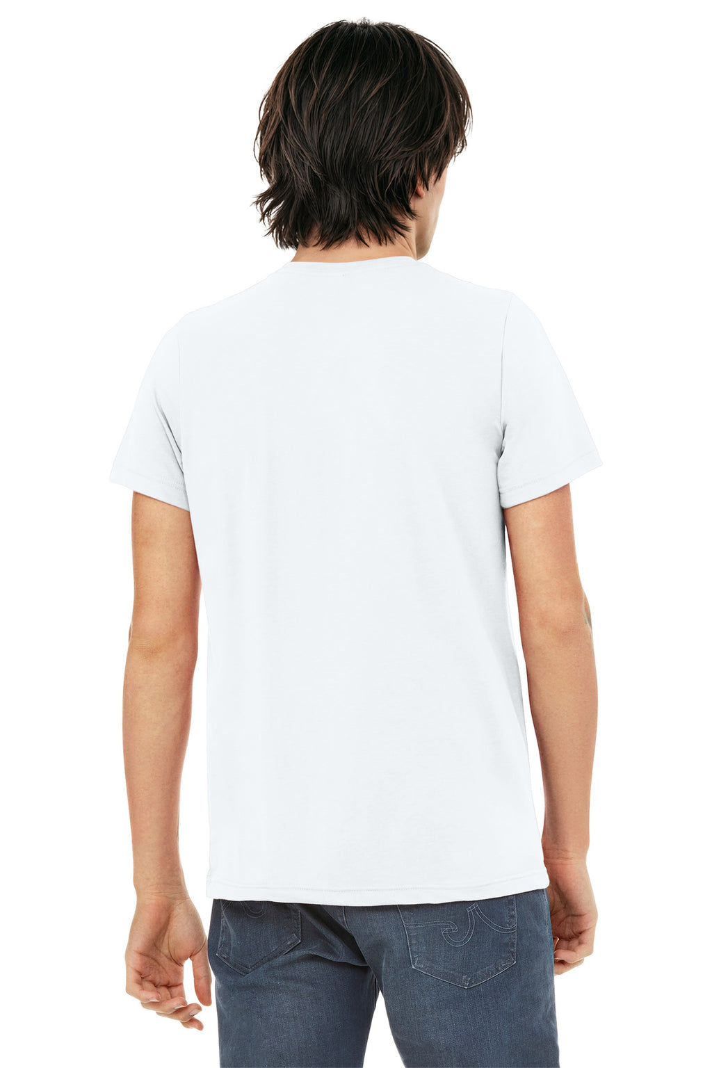 BELLA+CANVAS Unisex Triblend Short Sleeve Tee. BC3413 - Solid White Triblend - back