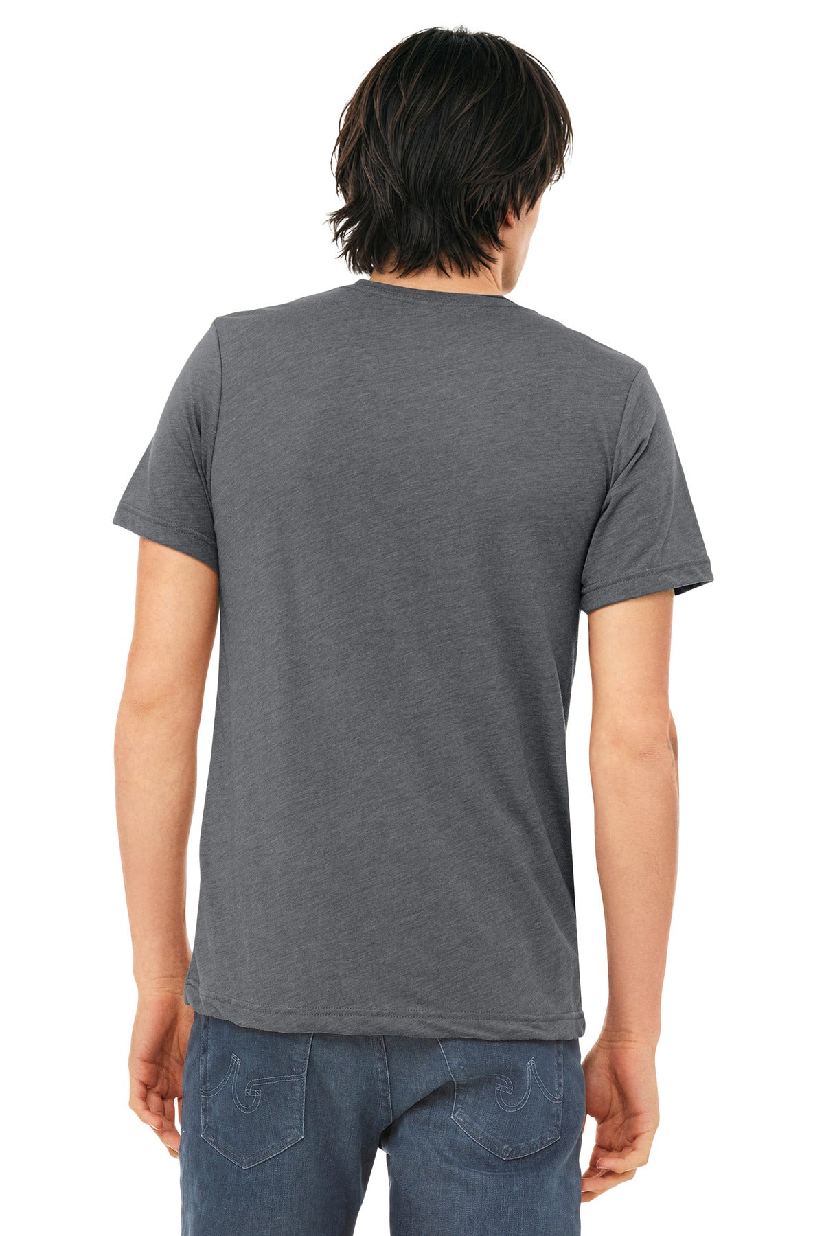 BELLA+CANVAS Unisex Triblend Short Sleeve Tee. BC3413 - Storm Triblend - back