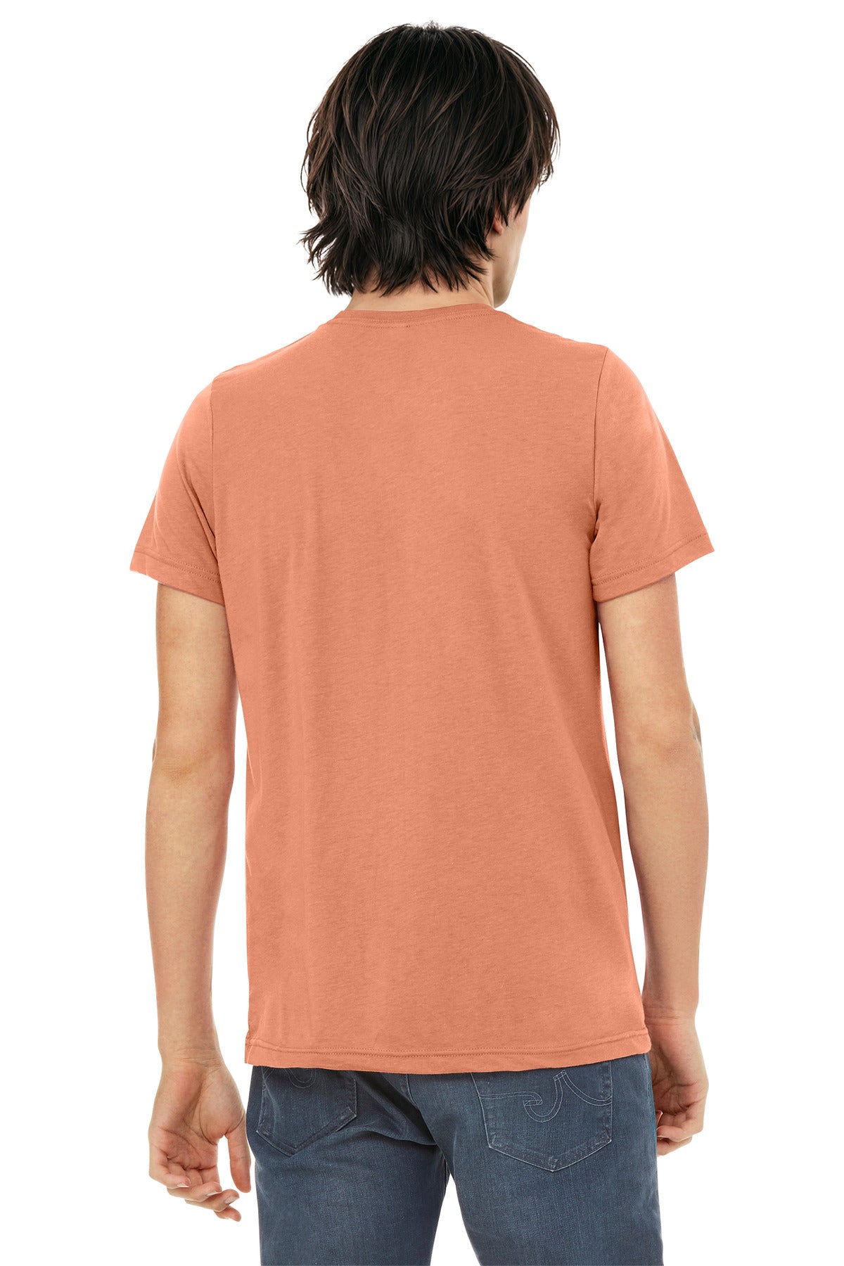 BELLA+CANVAS Unisex Triblend Short Sleeve Tee. BC3413 - Sunset Triblend - back