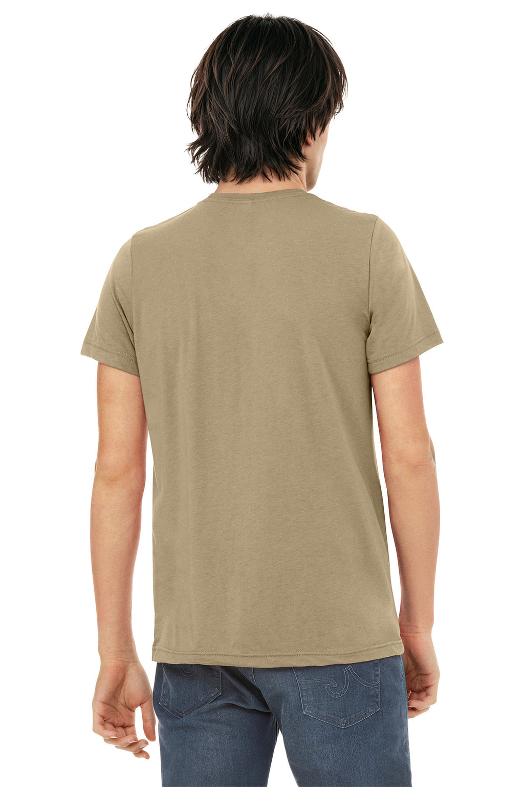 BELLA+CANVAS Unisex Triblend Short Sleeve Tee. BC3413 - Tan Triblend - back
