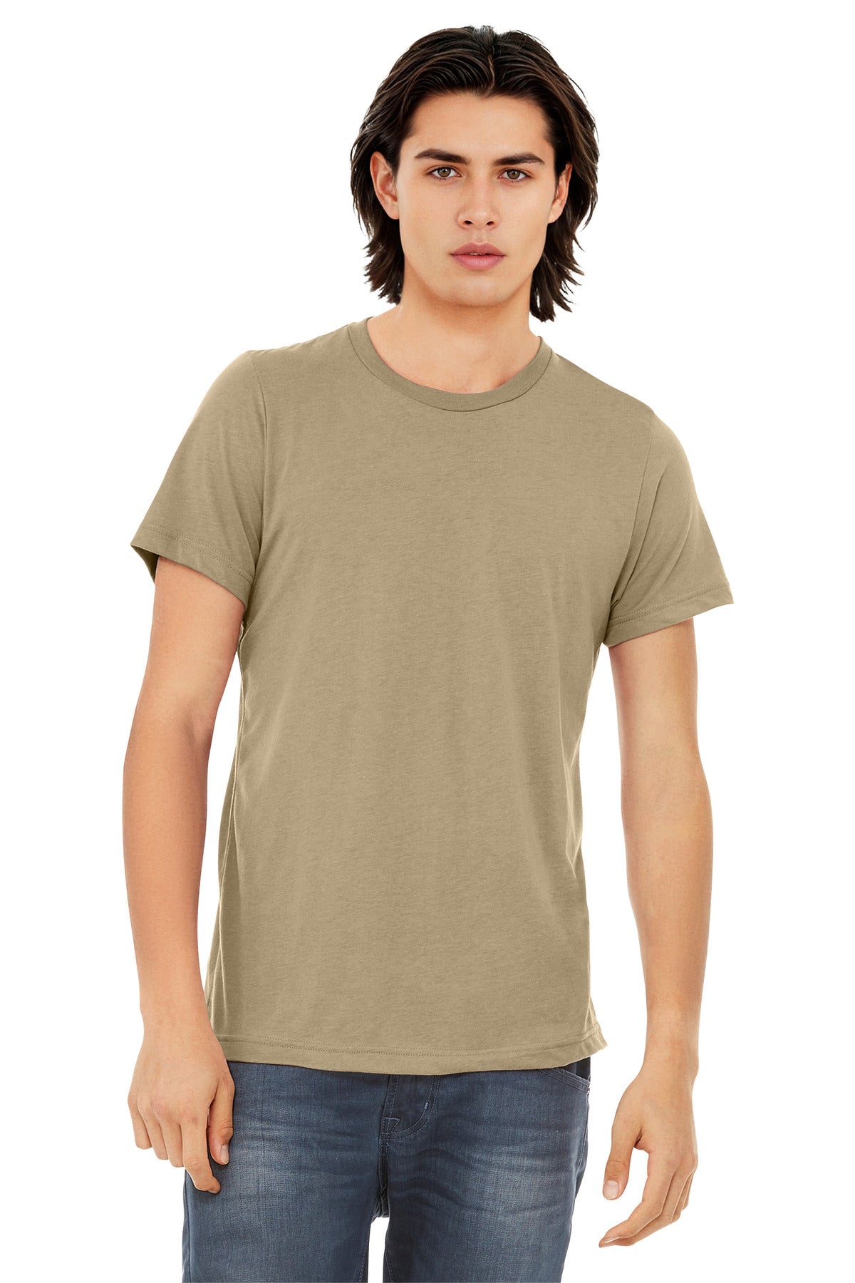 BELLA+CANVAS Unisex Triblend Short Sleeve Tee. BC3413 - Tan Triblend - front