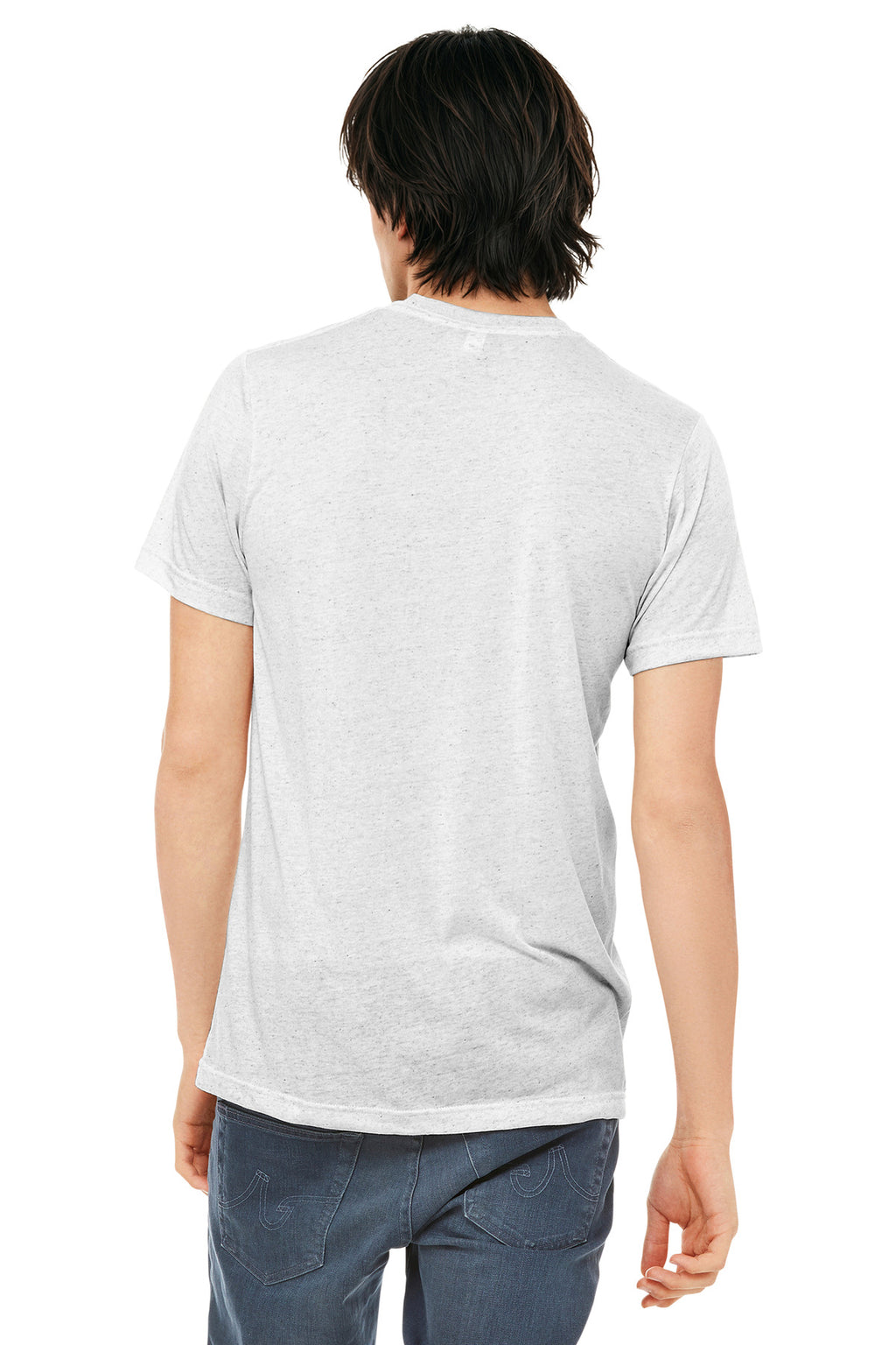 BELLA+CANVAS Unisex Triblend Short Sleeve Tee. BC3413 - White Fleck Triblend - back