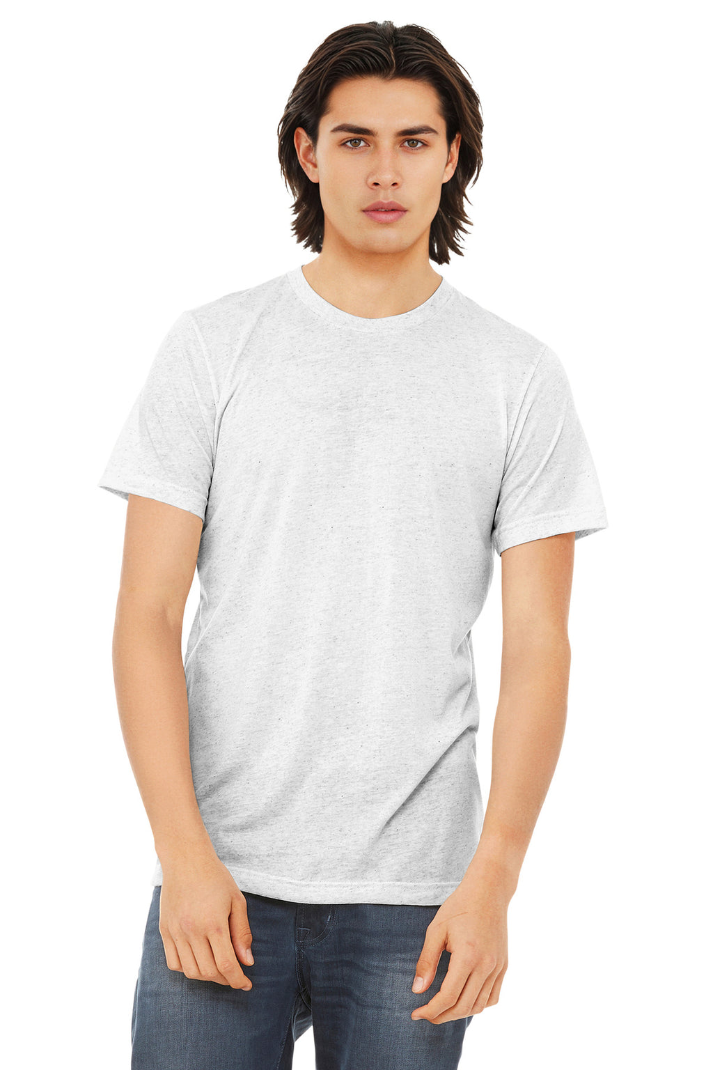 BELLA+CANVAS Unisex Triblend Short Sleeve Tee. BC3413 - White Fleck Triblend - front