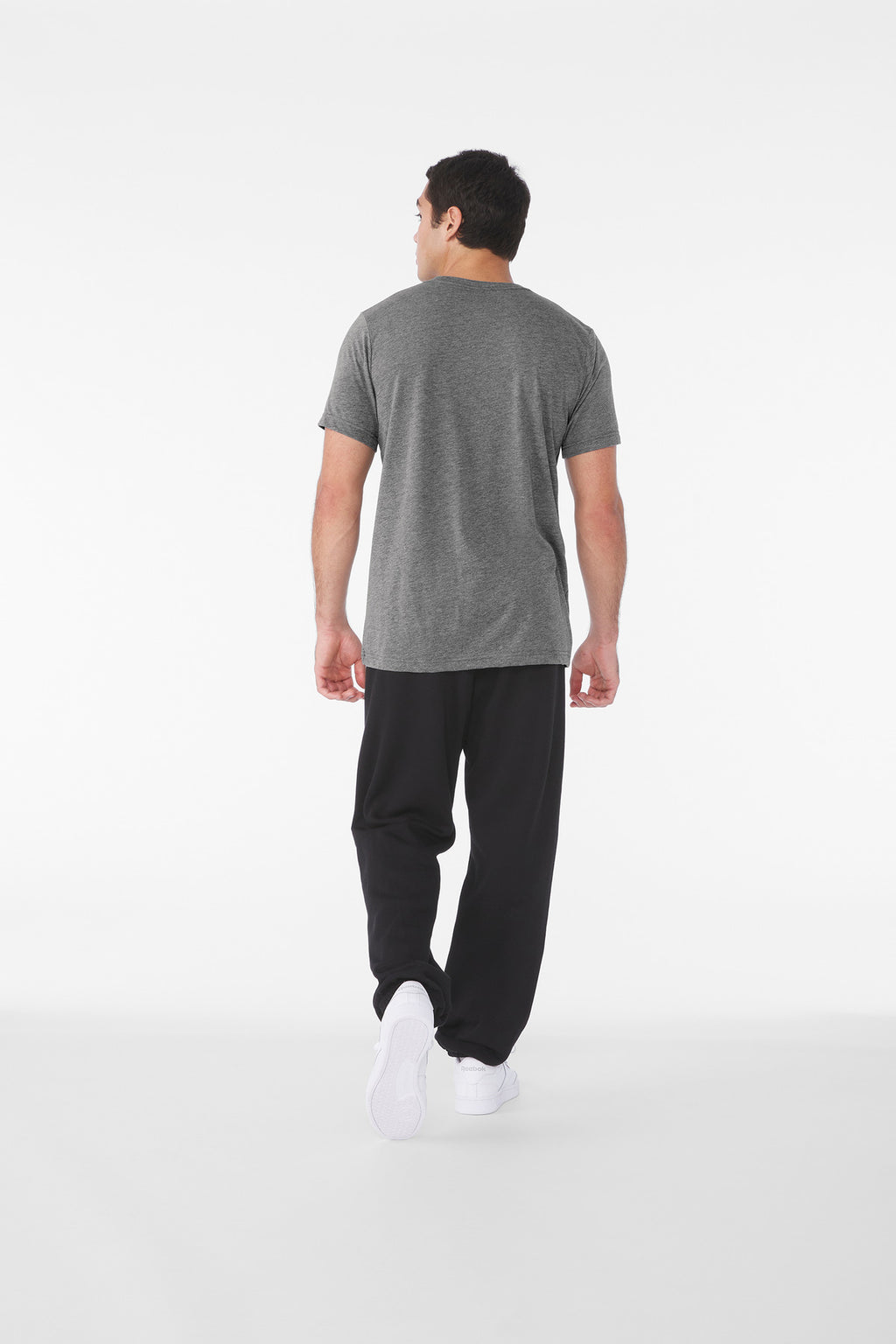 BELLA+CANVAS Unisex Triblend Short Sleeve V-Neck Tee. BC3415 - Grey Triblend - back