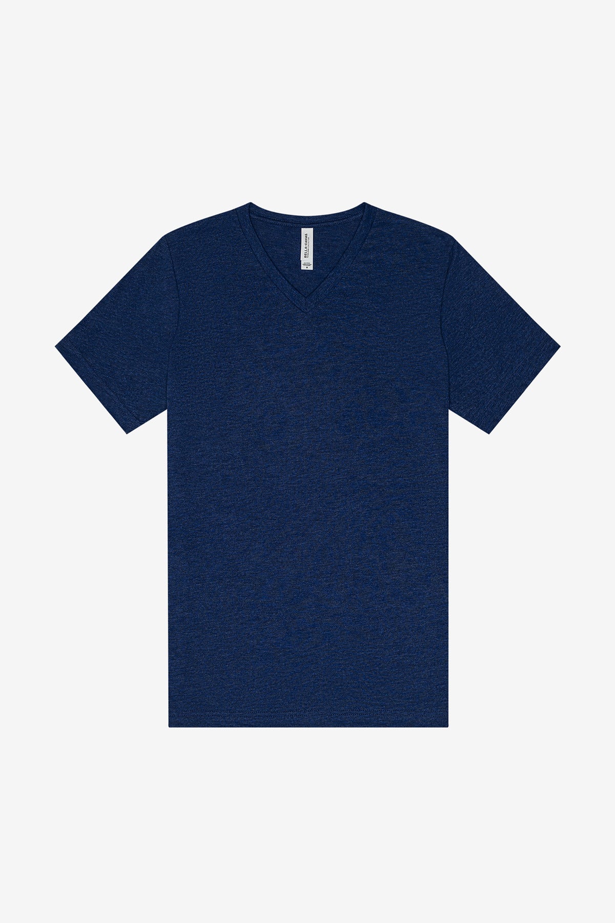 BELLA+CANVAS Unisex Triblend Short Sleeve V-Neck Tee. BC3415 - Navy Triblend - front