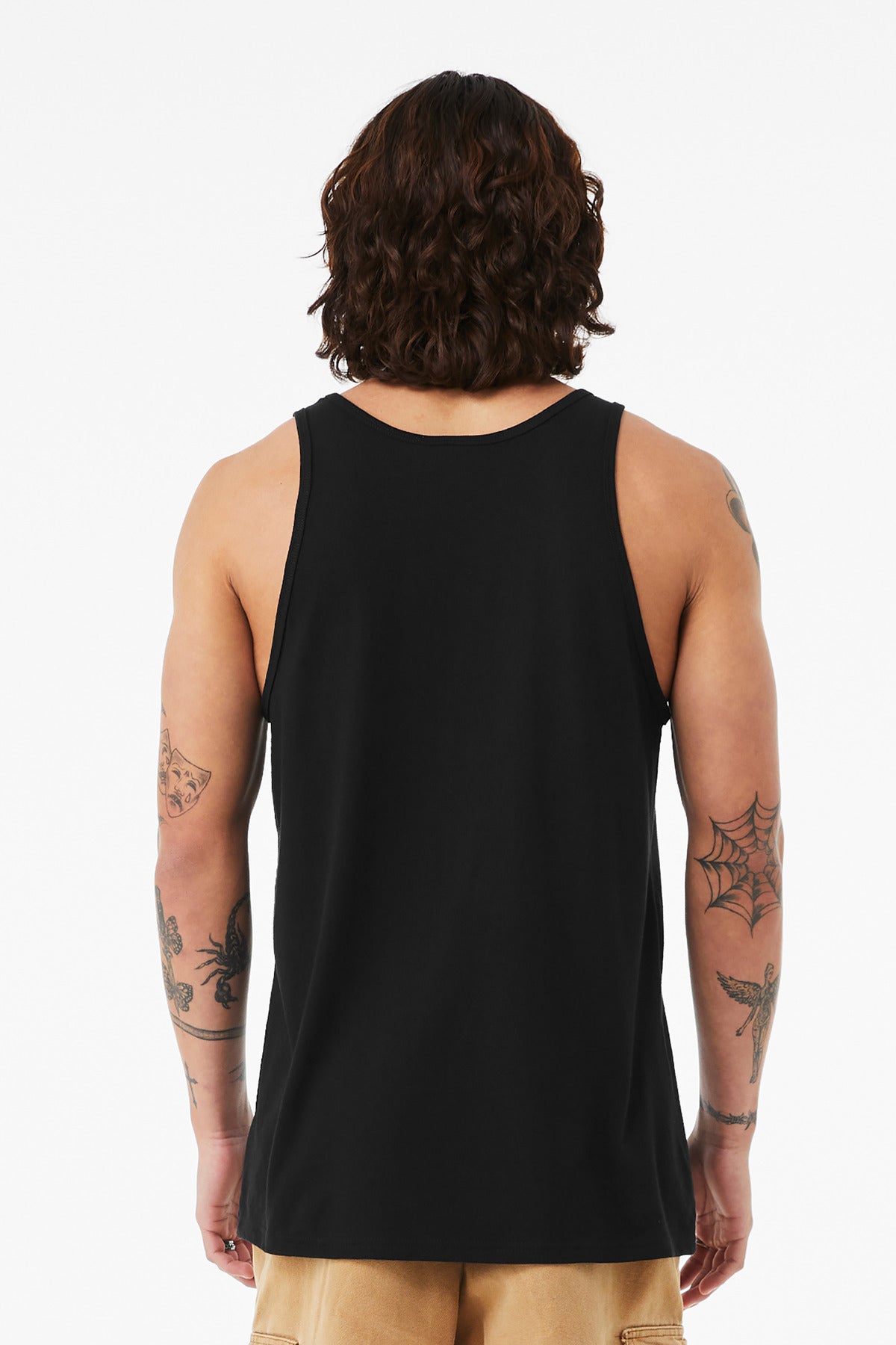 BELLA+CANVAS Unisex Heather CVC Tank BC3480CVC - Solid Black Blend - back
