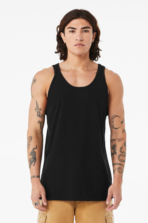 BELLA+CANVAS Unisex Heather CVC Tank BC3480CVC - Solid Black Blend - front