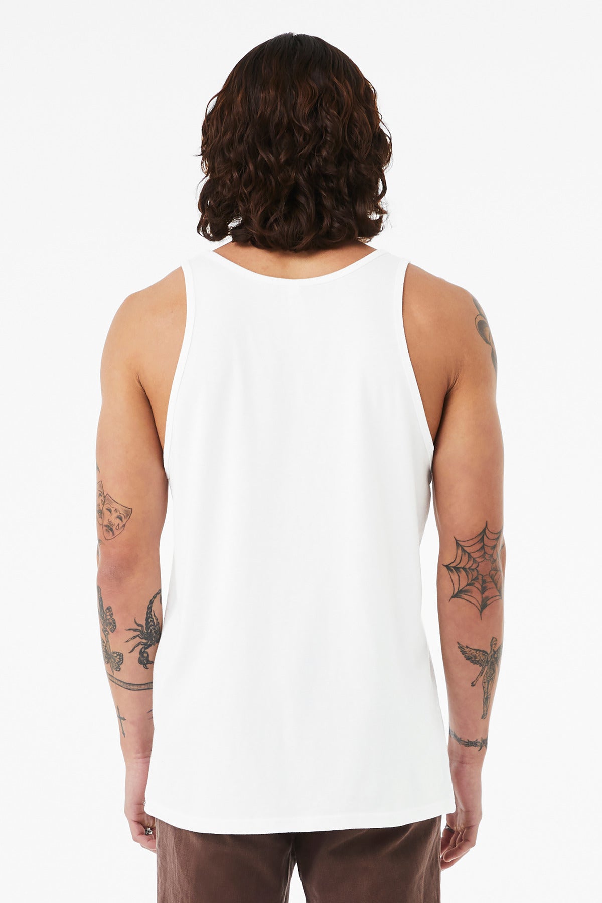 BELLA+CANVAS Unisex Heather CVC Tank BC3480CVC - Solid White Blend - back