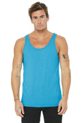BELLA+CANVAS Unisex Jersey Tank. BC3480 - Aqua Triblend - front