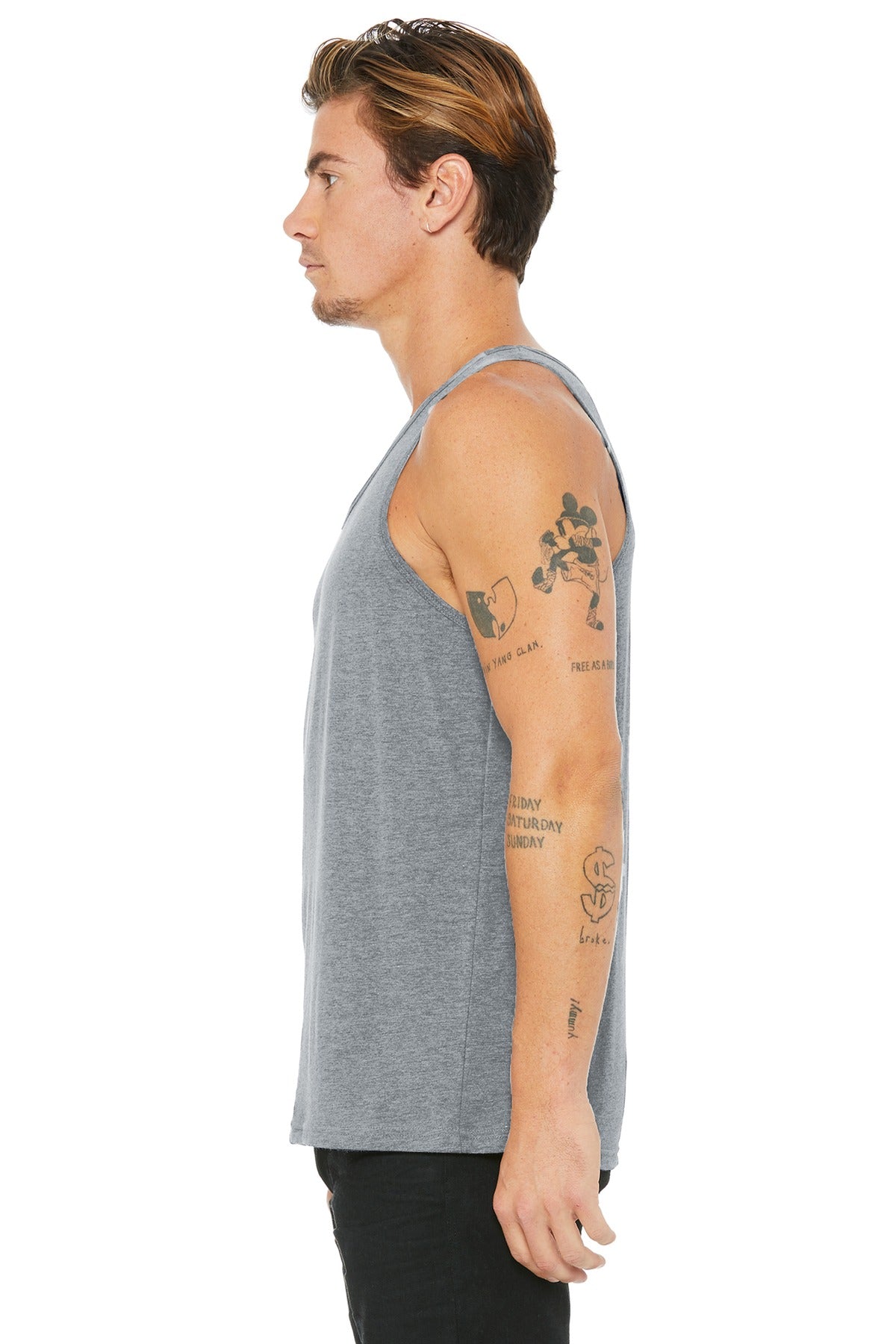 BELLA+CANVAS Unisex Jersey Tank. BC3480 - Athletic Heather - side