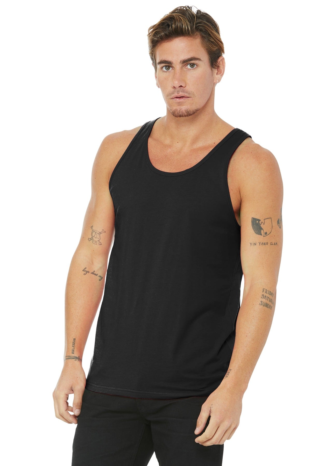BELLA+CANVAS Unisex Jersey Tank. BC3480 - Black - front