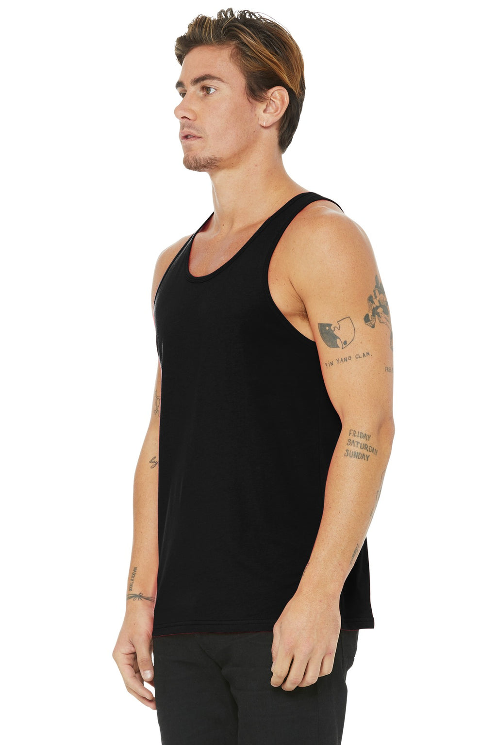 BELLA+CANVAS Unisex Jersey Tank. BC3480 - Black - side