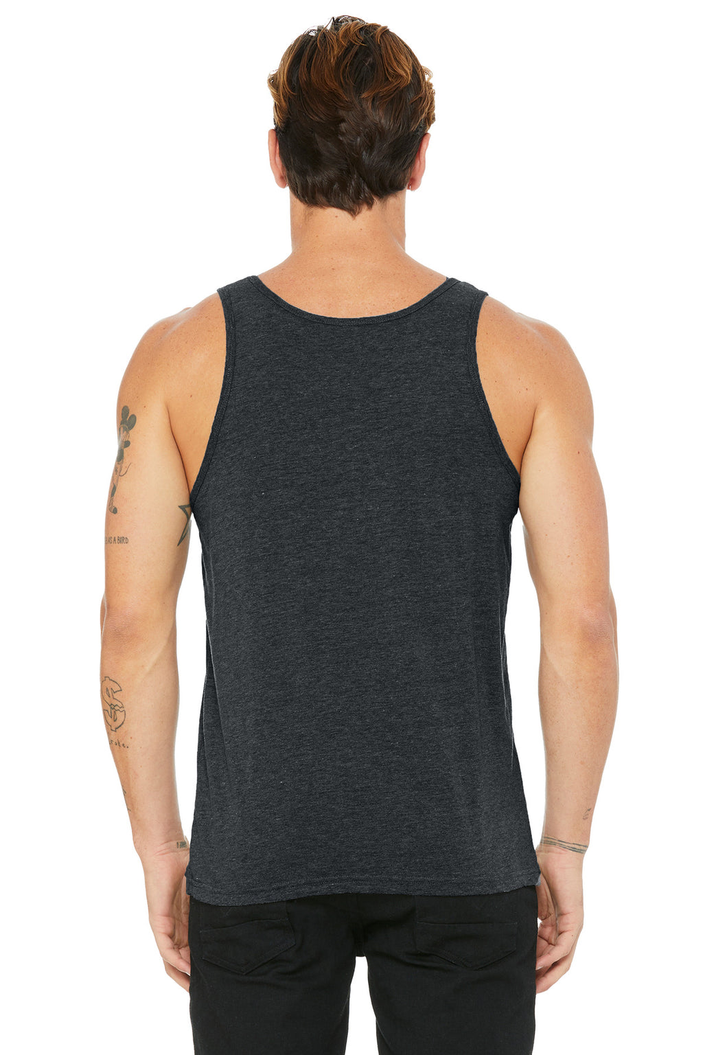 BELLA+CANVAS Unisex Jersey Tank. BC3480 - Dark Grey Heather - back