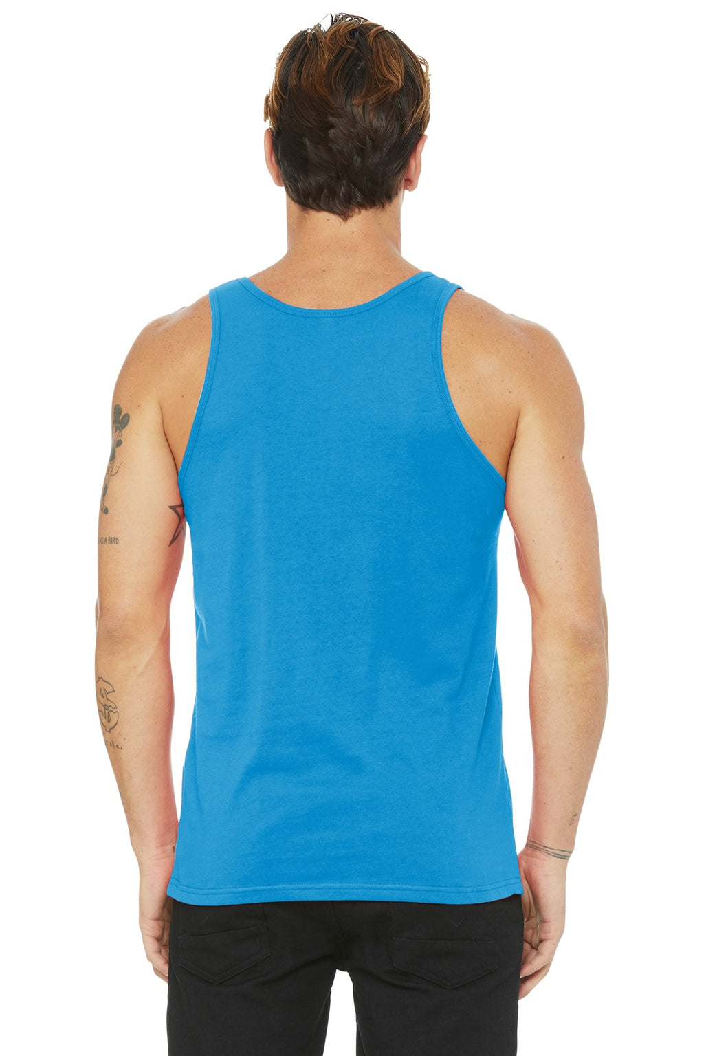 BELLA+CANVAS Unisex Jersey Tank. BC3480 - Neon Blue - back