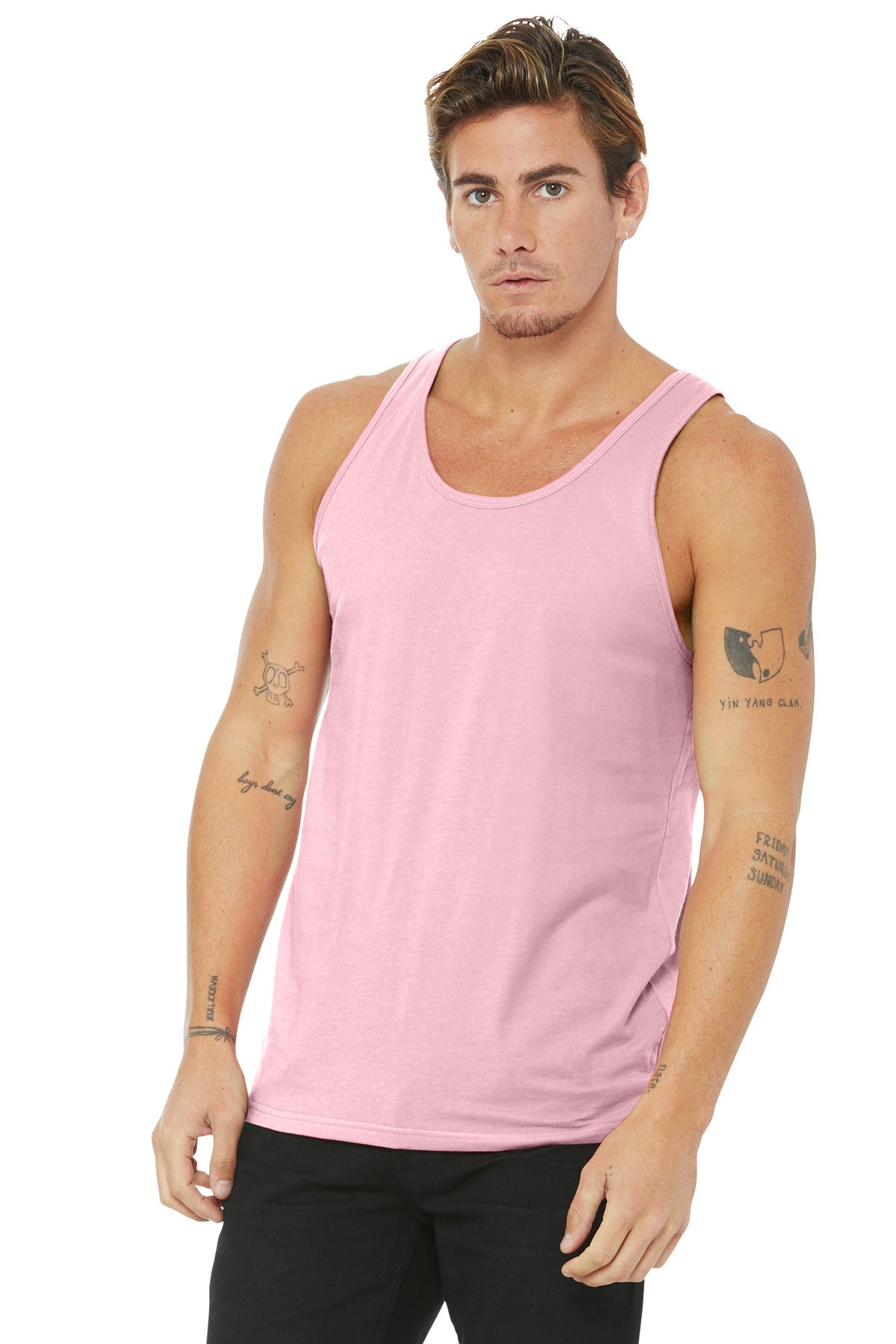 BELLA+CANVAS Unisex Jersey Tank. BC3480 - Pink - front