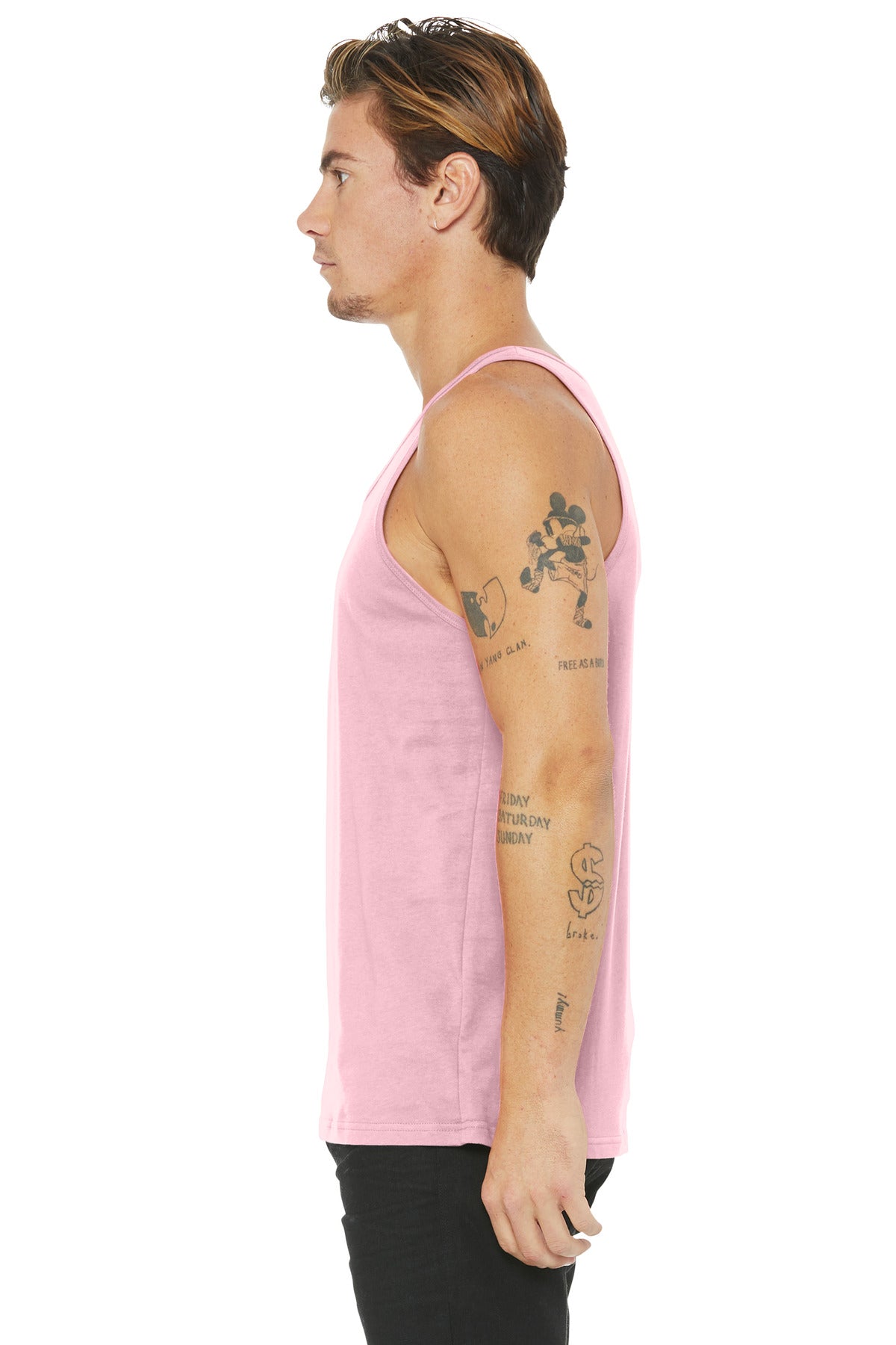 BELLA+CANVAS Unisex Jersey Tank. BC3480 - Pink - side