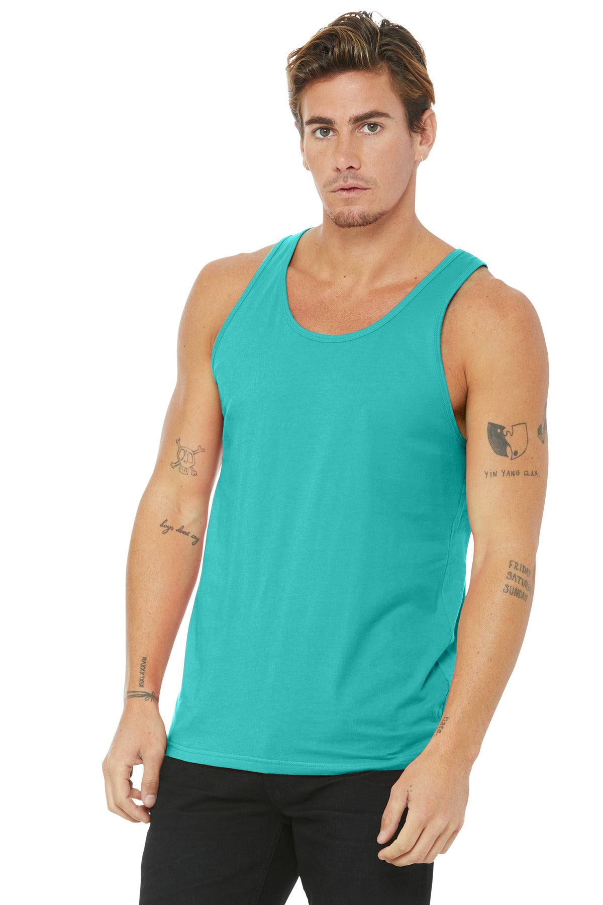 BELLA+CANVAS Unisex Jersey Tank. BC3480 - Teal - front