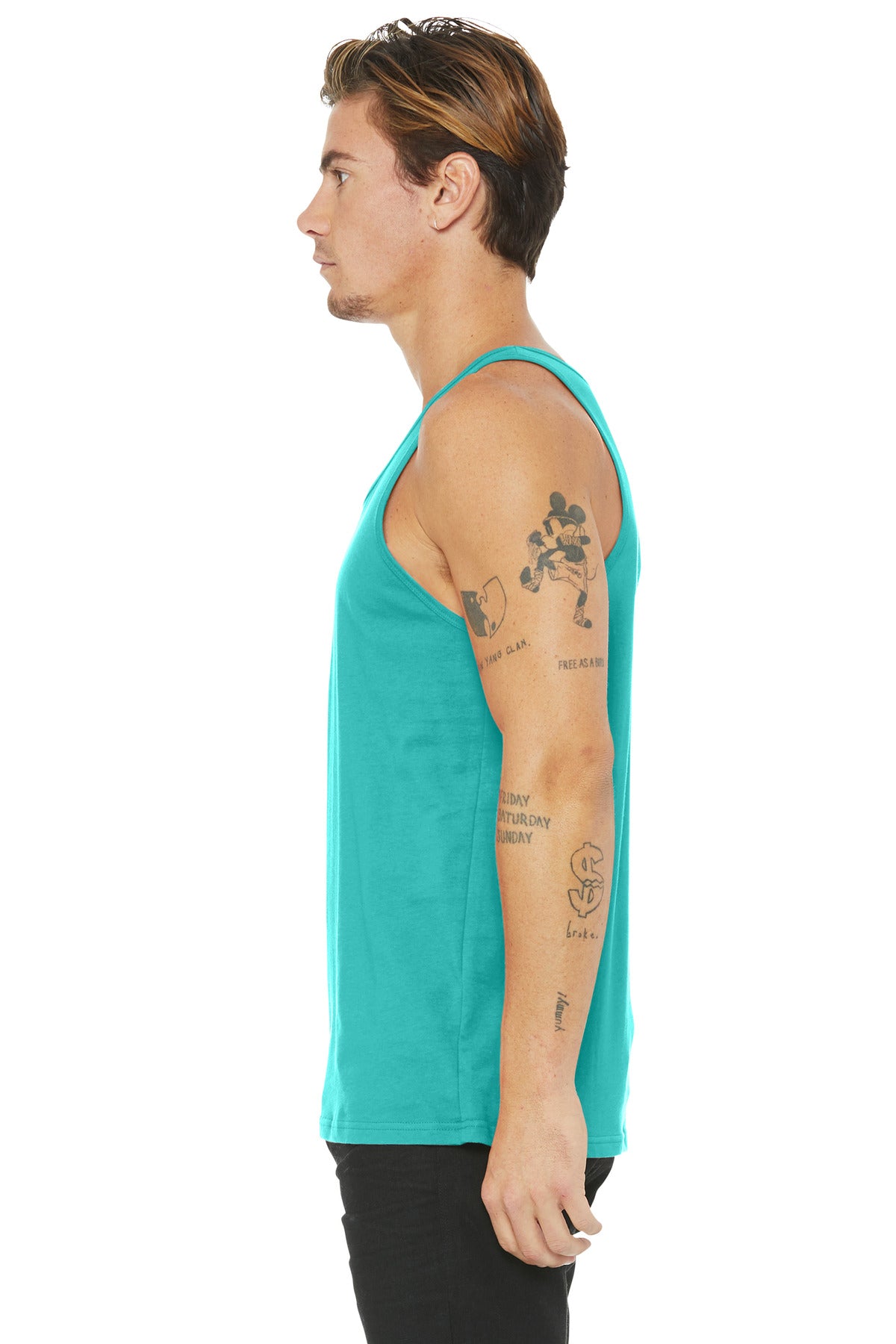 BELLA+CANVAS Unisex Jersey Tank. BC3480 - Teal - side