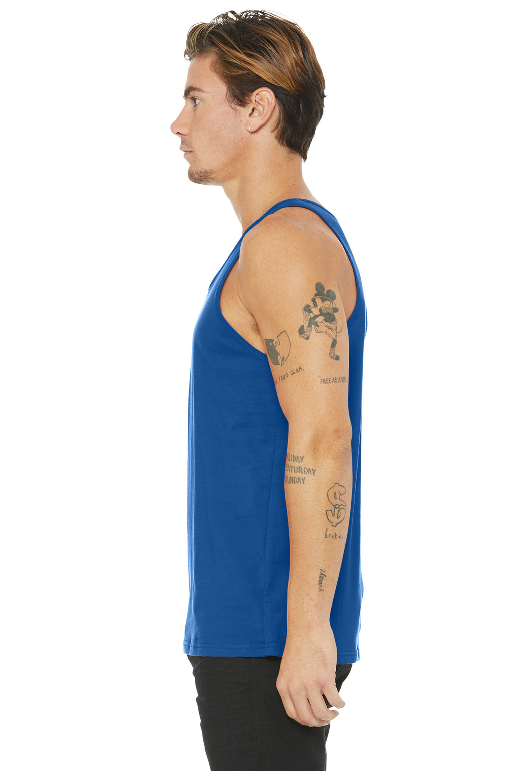 BELLA+CANVAS Unisex Jersey Tank. BC3480 - True Royal - side