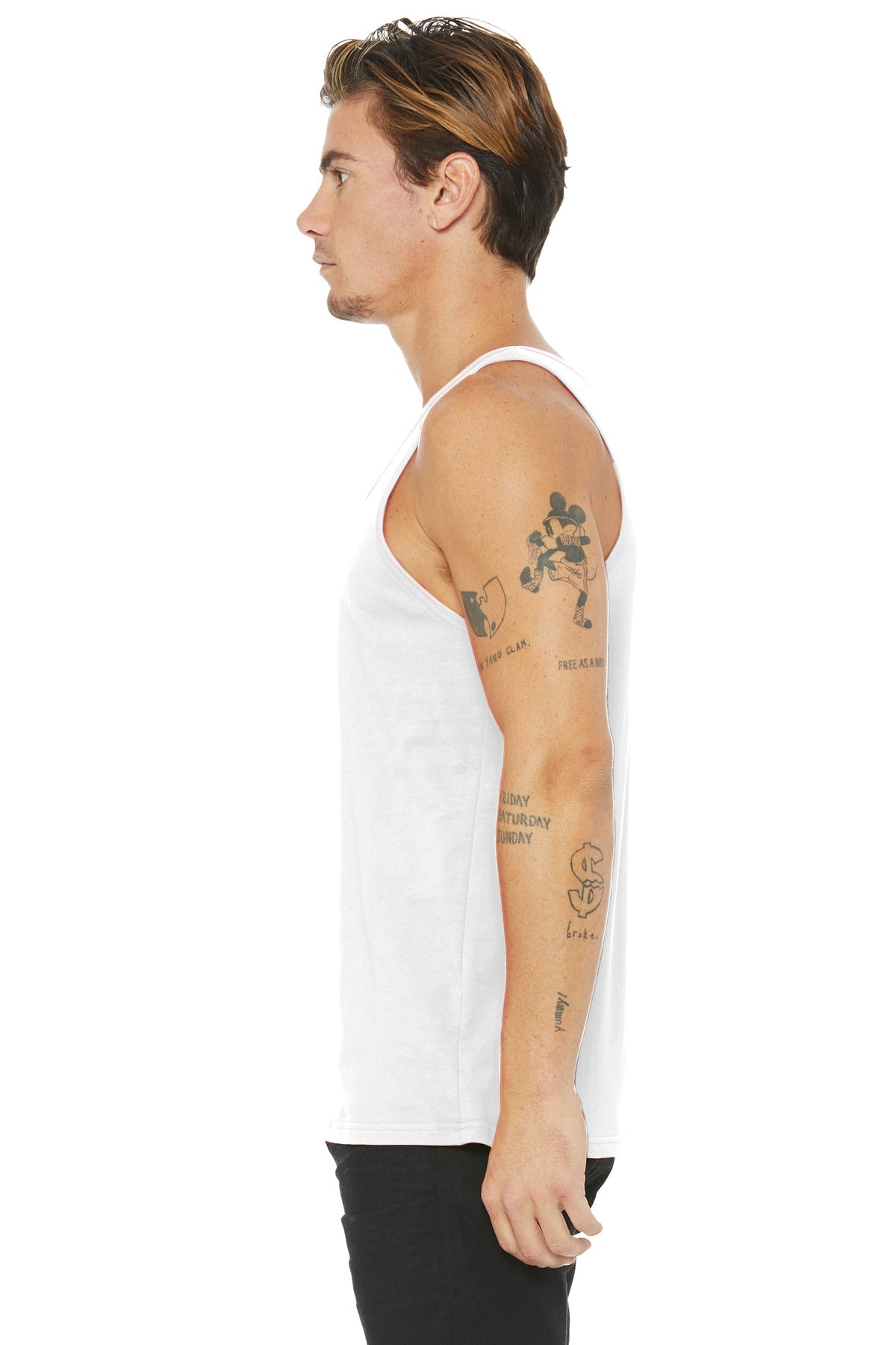 BELLA+CANVAS Unisex Jersey Tank. BC3480 - White - side