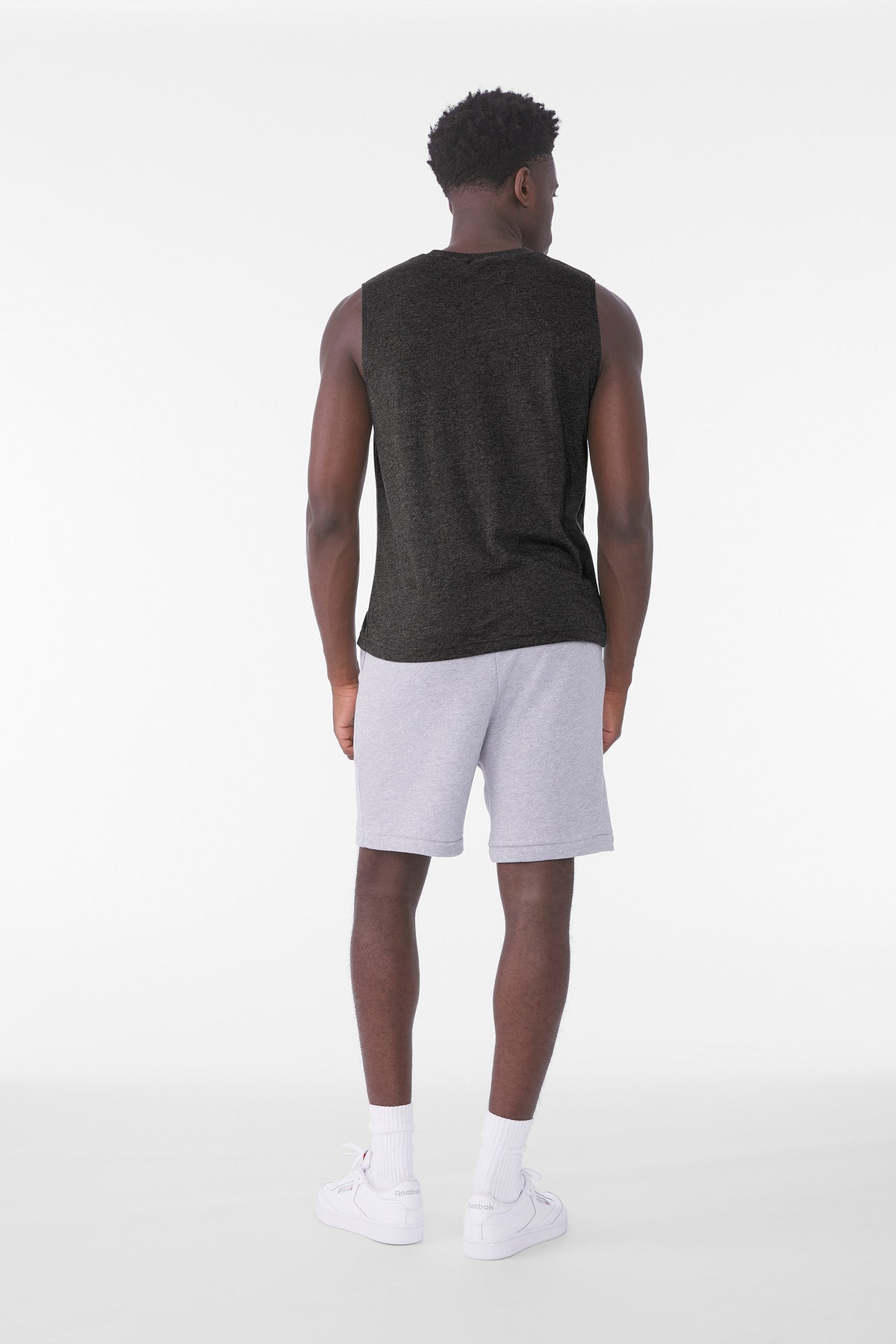 BELLA+CANVAS Unisex Jersey Muscle Tank BC3483 - Dark Grey Heather - back