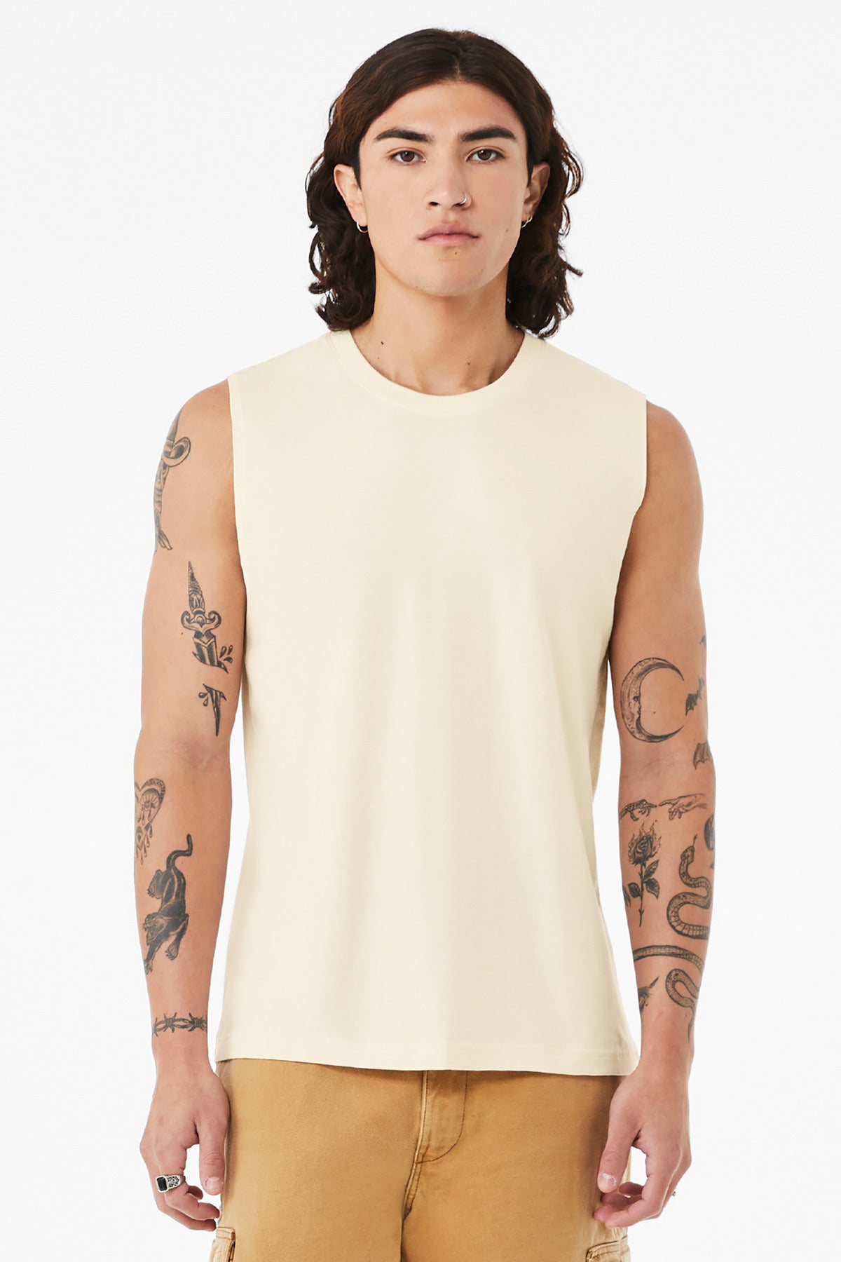 BELLA+CANVAS Unisex Jersey Muscle Tank BC3483 - Natural - front