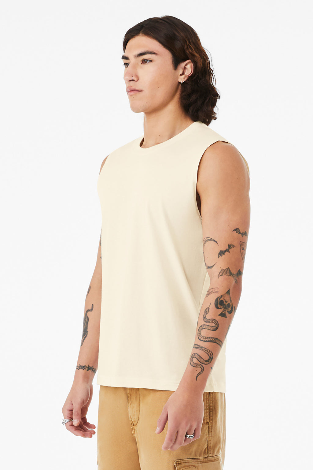 BELLA+CANVAS Unisex Jersey Muscle Tank BC3483 - Natural - side