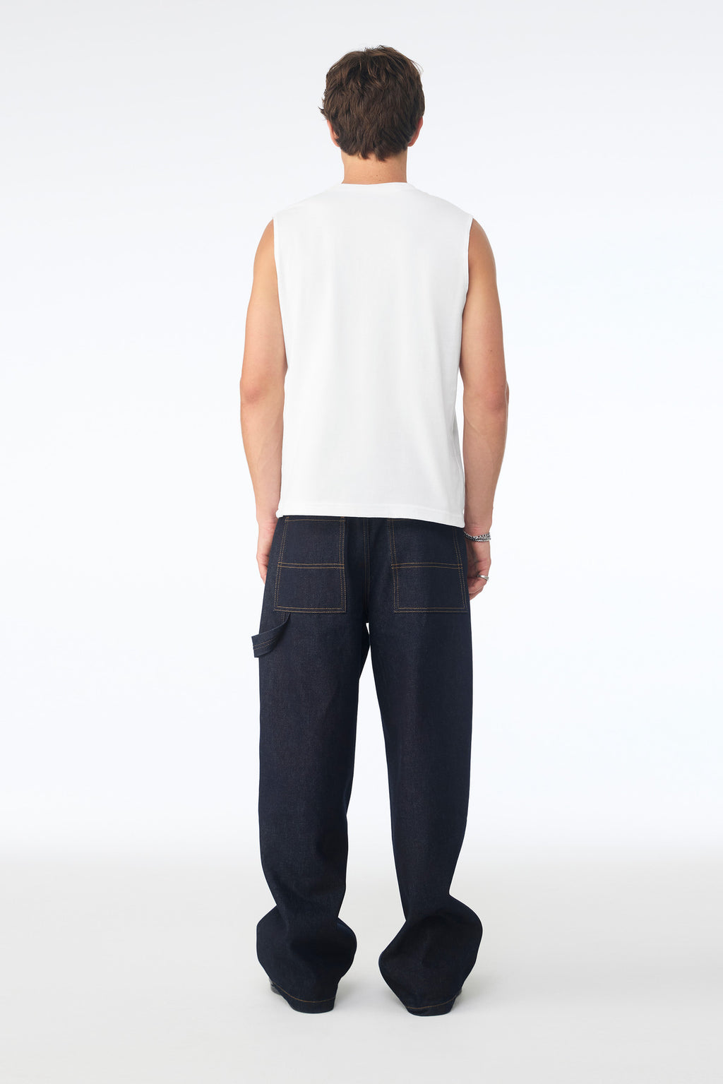 BELLA+CANVAS Unisex Jersey Muscle Tank BC3483 - White - back