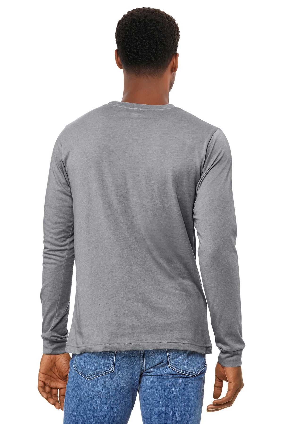 BELLA+CANVAS Unisex Heather CVC Long Sleeve Tee BC3501CVC - Athletic Heather - back