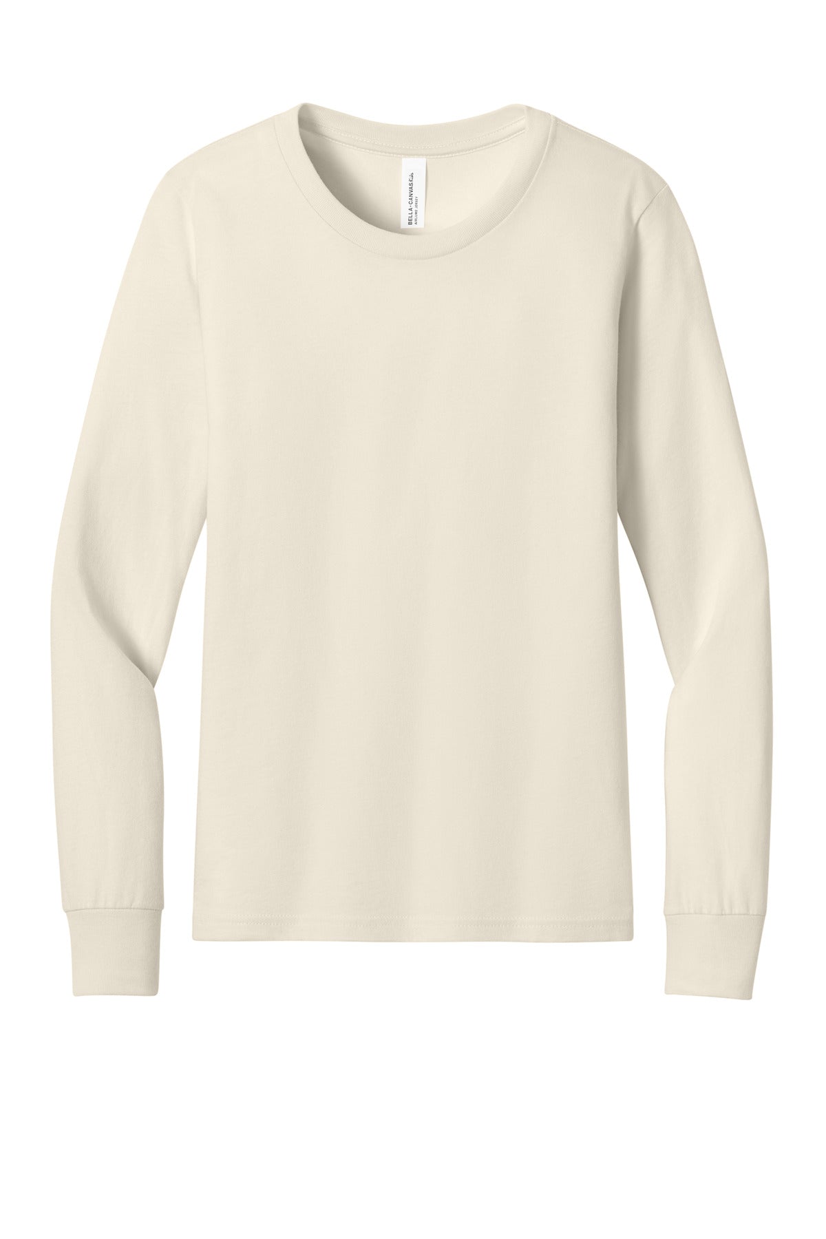 BELLA+CANVAS Youth Jersey Long Sleeve Tee BC3501Y - Natural - front